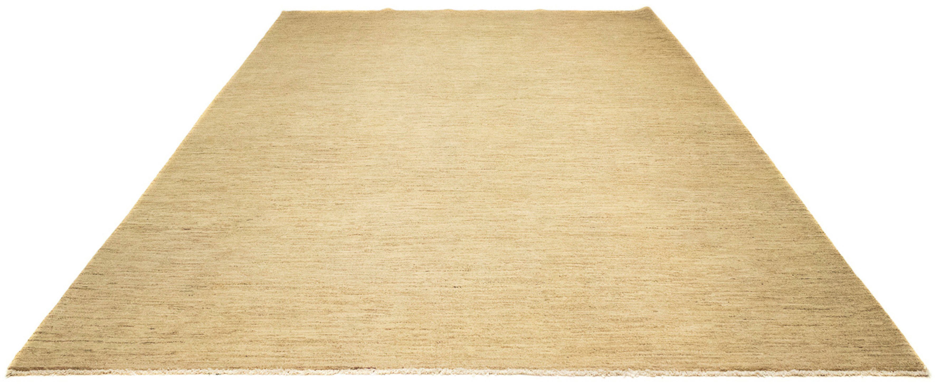 Wollteppich Gabbeh - Indus - 355 x 246 cm - hellbraun, morgenland, rechteckig, Höhe: 18 mm, Wohnzimmer, Handgeknüpft, Einzelstück mit Zertifikat