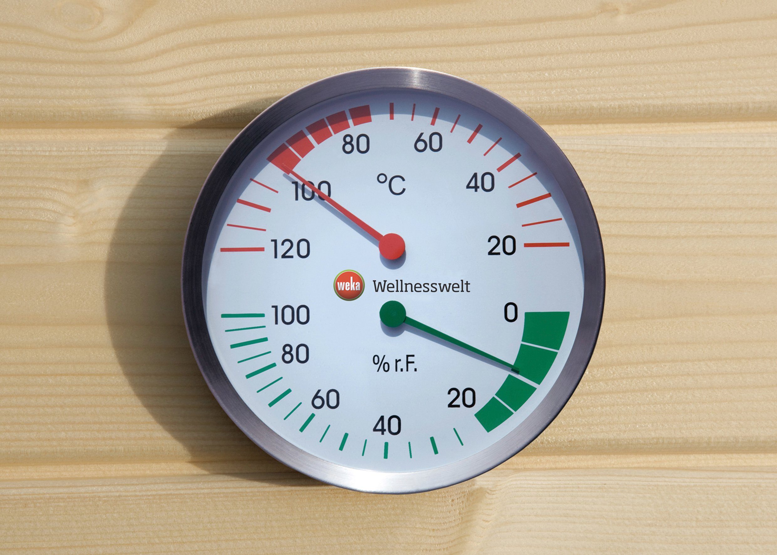 weka Klimamesser, (1-St), Das Klima in der Sauna lässt sich immer exakt  nach Wunsch gestalten