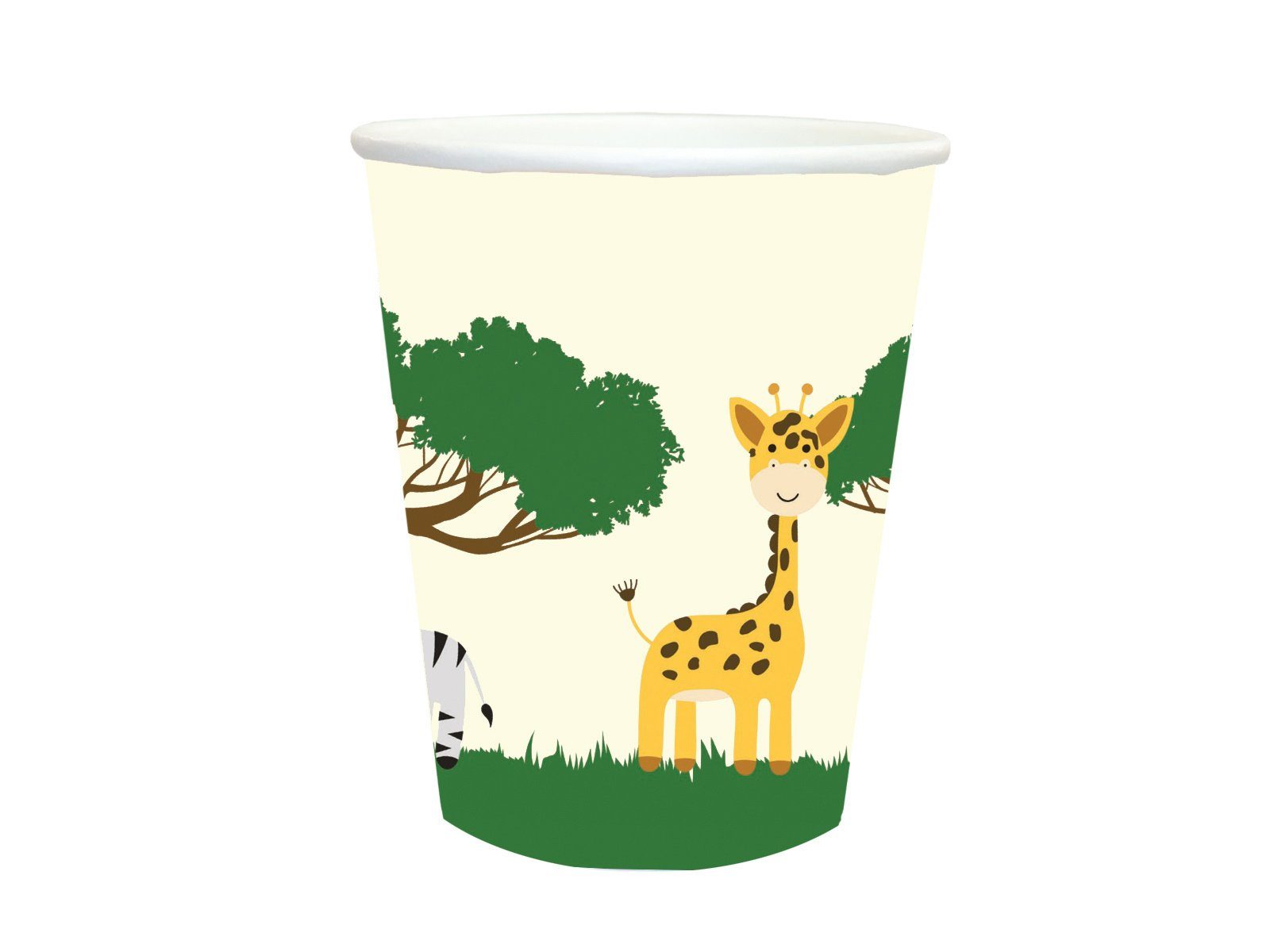 Festivalartikel Pappbecher Safari Set ml 6 Einwegbecher Einwegbecher 250