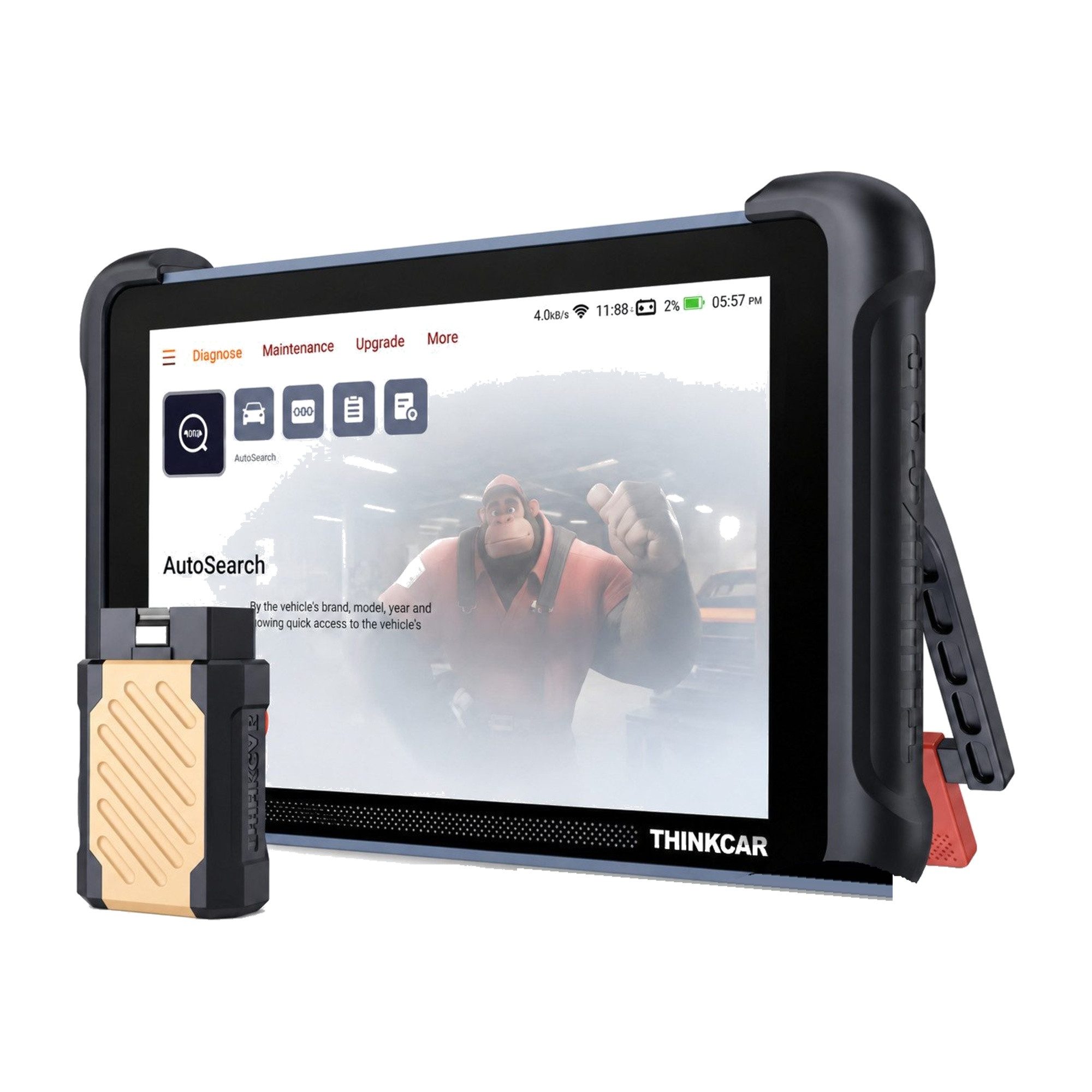 Thinkcar Kfz-Diagnosegerät OBD2 Diagnosegerät mit CANFD, DoIP & 34+ Reset-Services - Vollversion, Komplettset, Komplettset, Fehlercodes auslesen & löschen, Live-Daten, Wartungsarbeiten, etc.