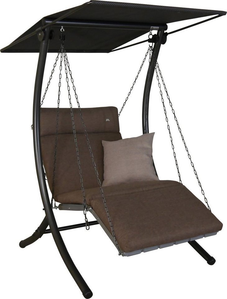 Angerer Freizeitmöbel Hollywoodschaukel Luxus Smart olive, 1-Sitzer,  Bettfunktion, BxTxH: 100x145x160 cm