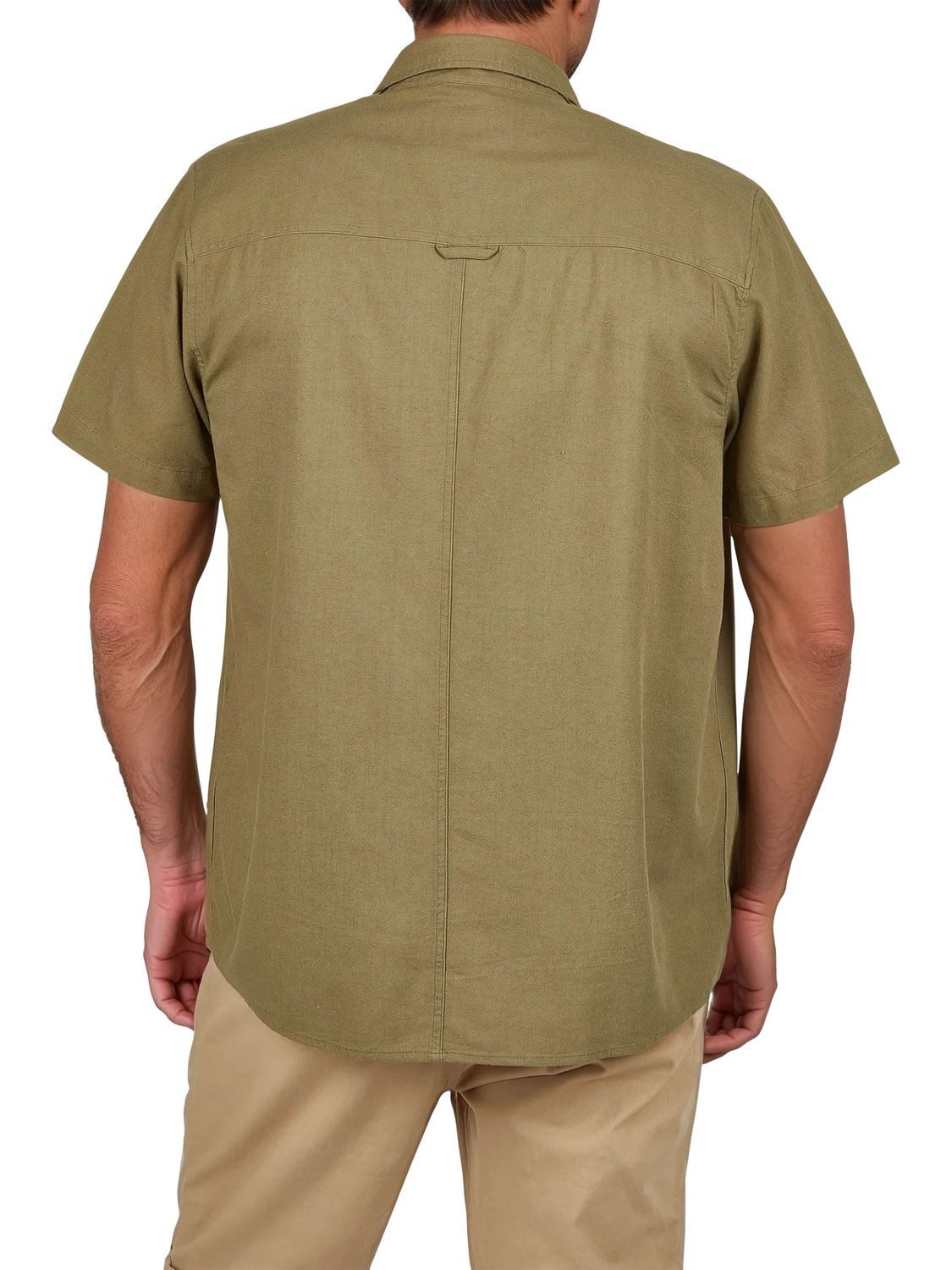 riverso Kurzarmhemd Herren Leinen Hemd RIVEmilio Regular Fit (1-tlg)