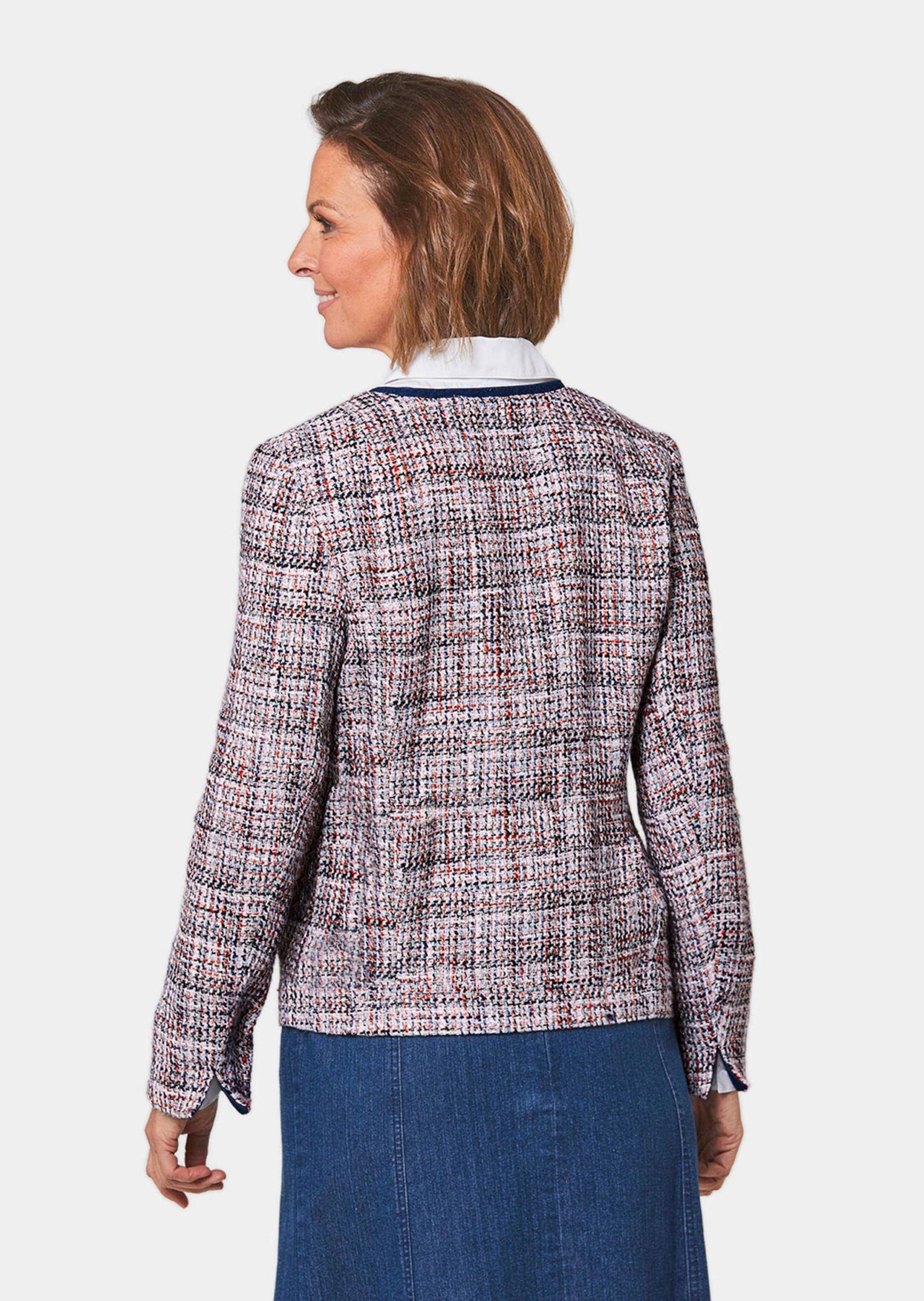 GOLDNER Jerseyblazer Eleganter Wollblazer mit Rundhals Stilvolle Businessja günstig online kaufen
