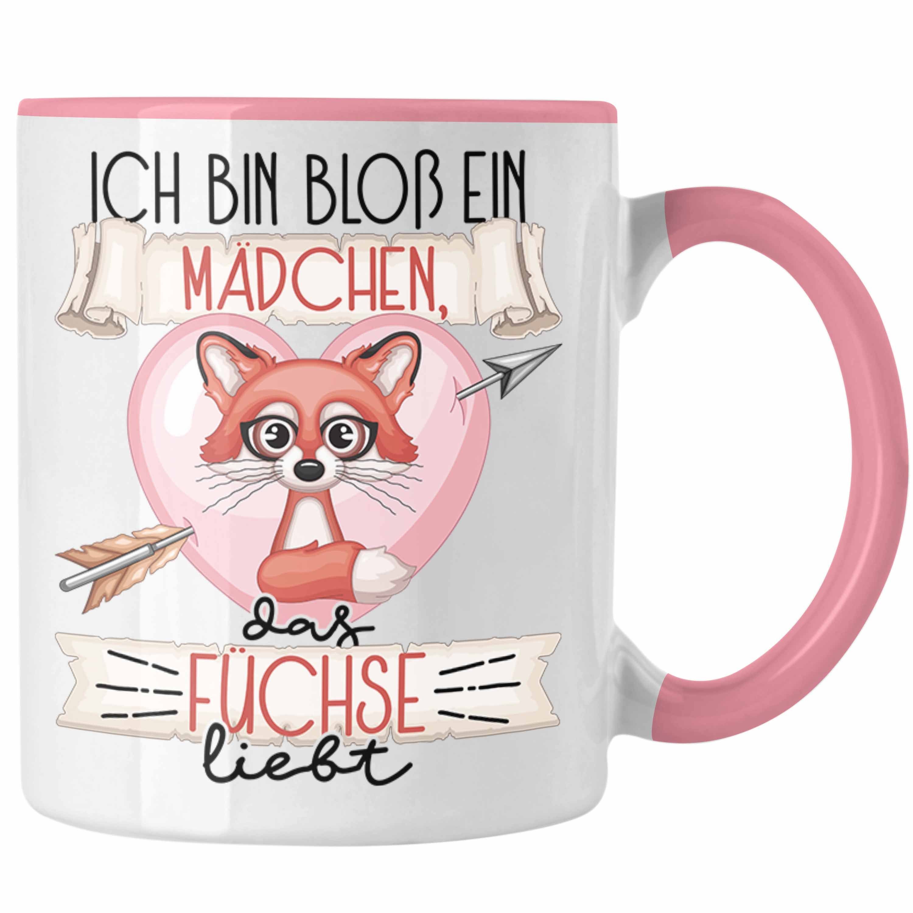 Trendation Tasse Ein Geschenk Fuchs Das Liebt Ich Bloß Rosa Frauen Mädchen Bin Tasse Füchse