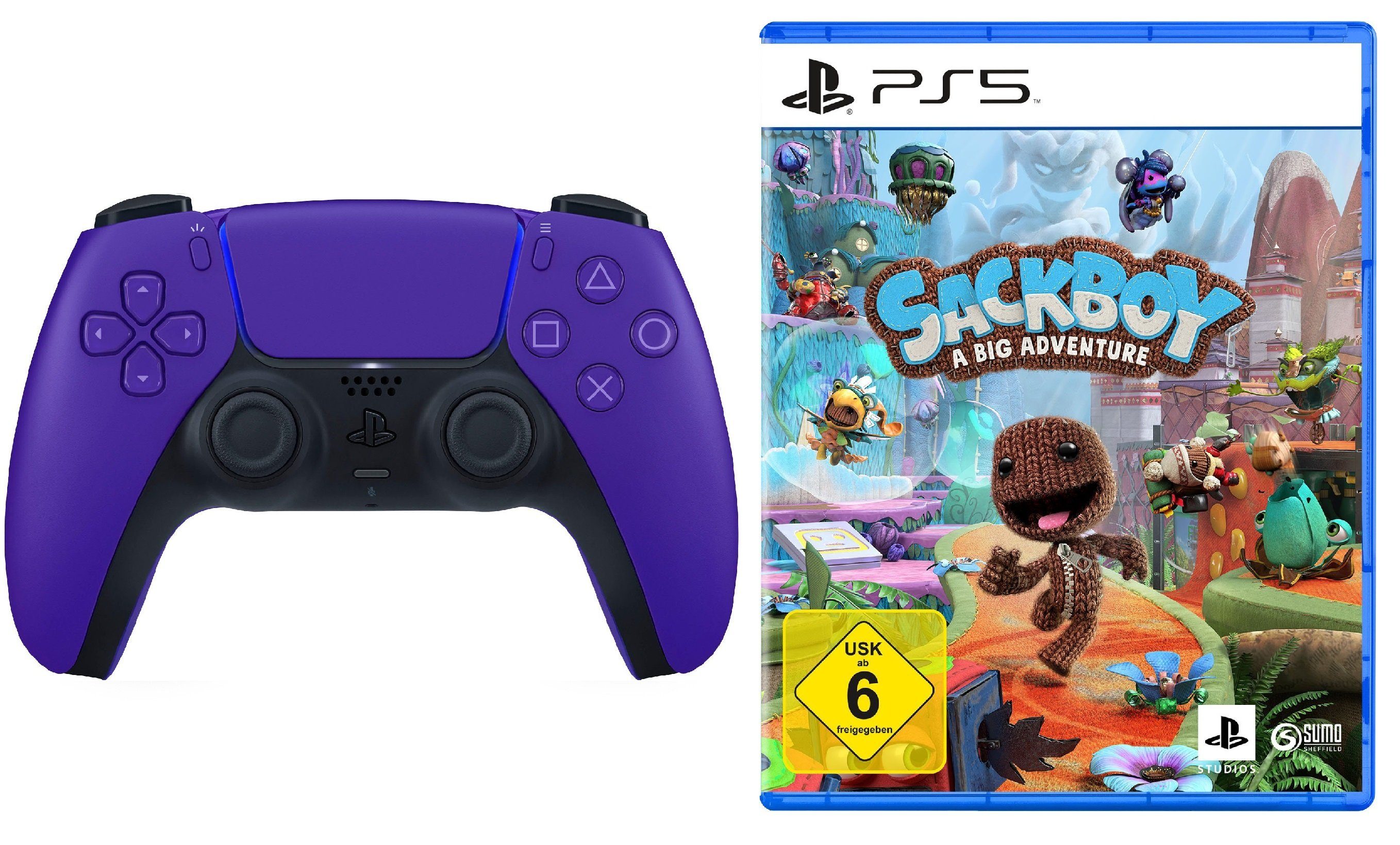 Playstation Playstation 5 Controller + Sackboy: A Big Adventure PS5 Spiel - PlayStation 5-Controller (DualSense Wireless-Controller)