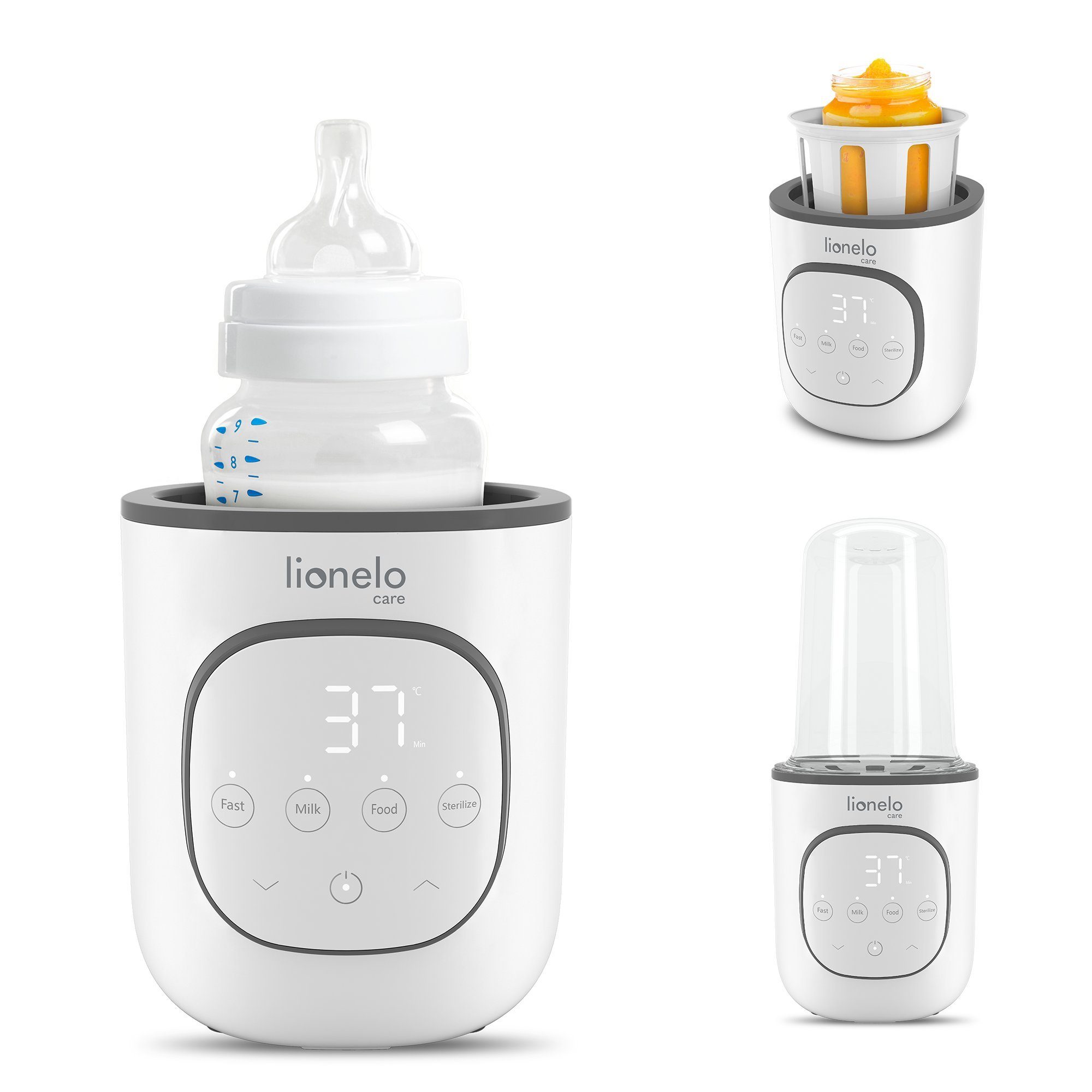 lionelo Babyflaschenwärmer THERMUP 2.0, 5 Arbeitsmodi, Intuitive Bedienung, BPA-frei, Sicherheit, Touchpanel | Babyflaschenwärmer