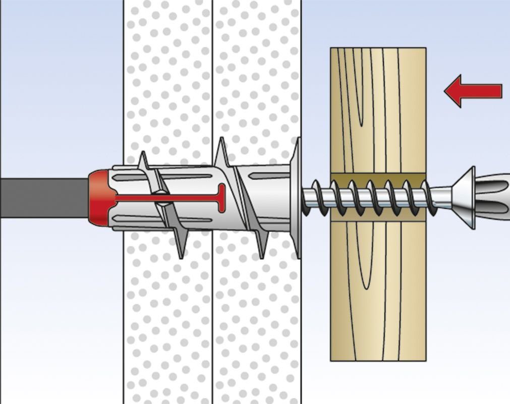fischer Schrauben- und Dübel-Set Fischer Gipskartondübel DuoBlade 44 mm - 40 Stück