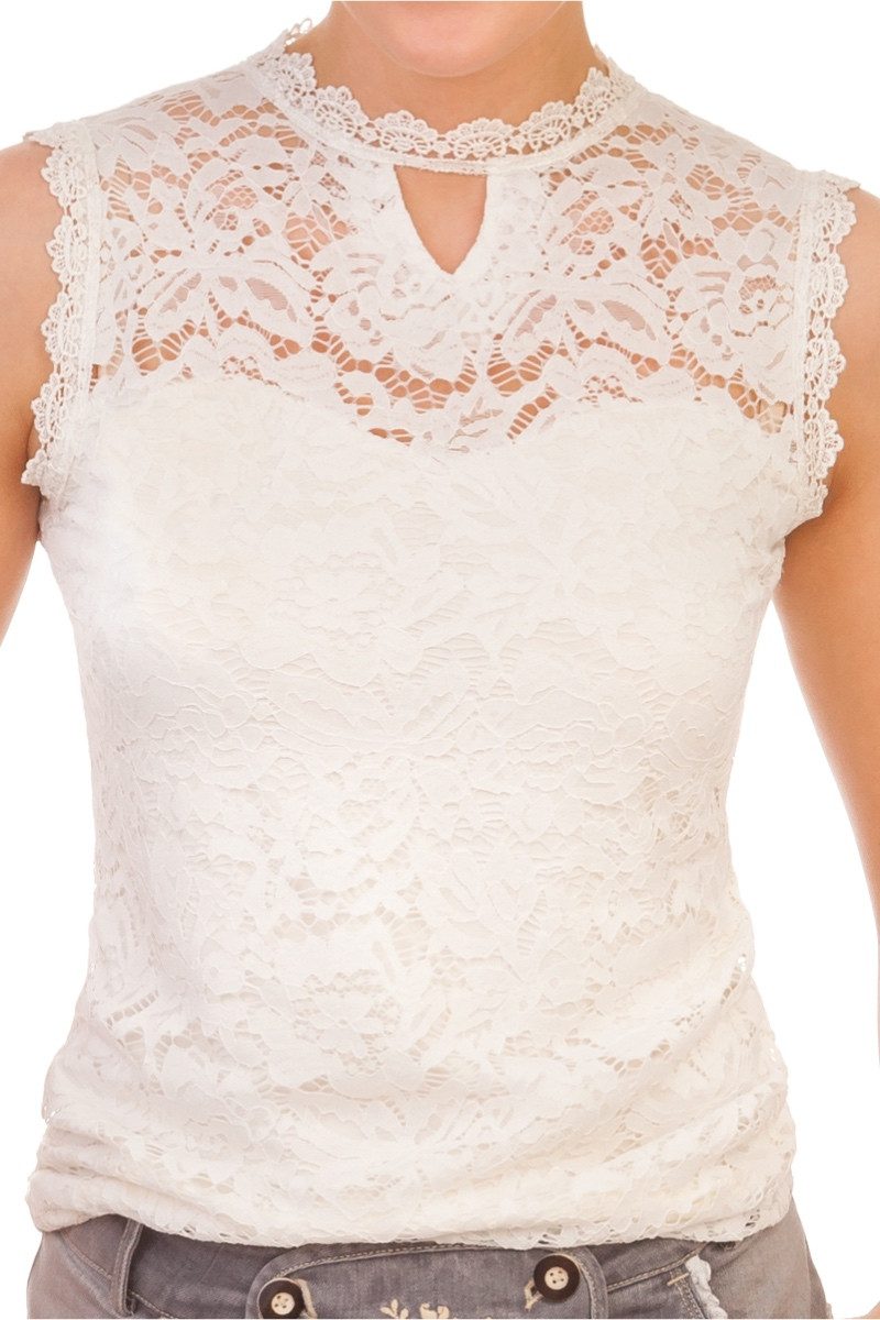 Hangowear Trachtenshirt Tanktop Damen - RÜYA - offweiß