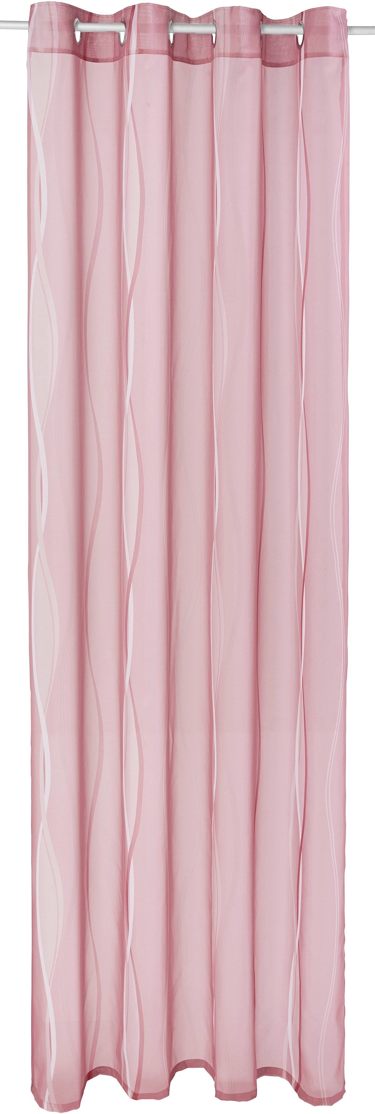 Dimona, rosé St), Polyester Voile, my Voile, transparent, home, (2 2er-Set, Gardine transparent, Ösen