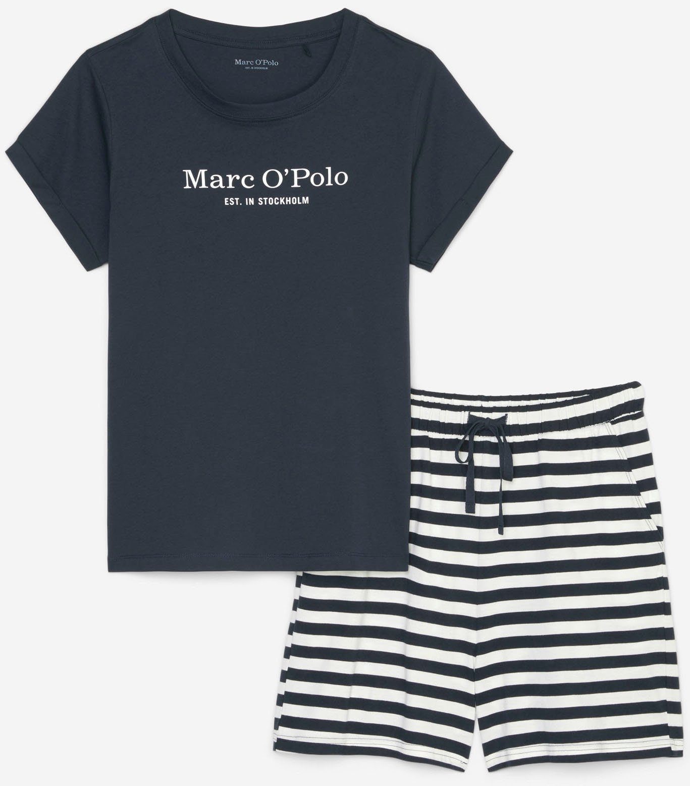 Marc O'Polo Pyjama Mix & Match Cotton-Woven (Set, 2 tlg) mit großem Marken- günstig online kaufen