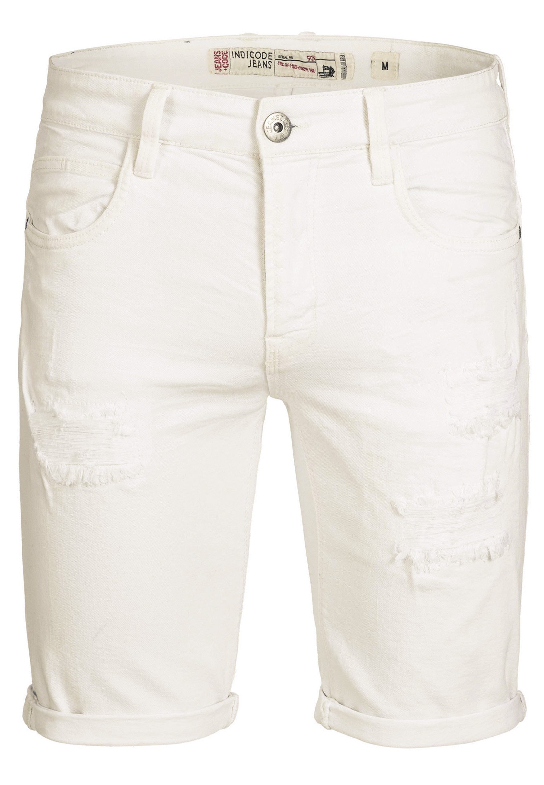 Indicode Jeansshorts Herren Caden Jeans Shorts Herrenshorts mit 5 Taschen, Denimstyle