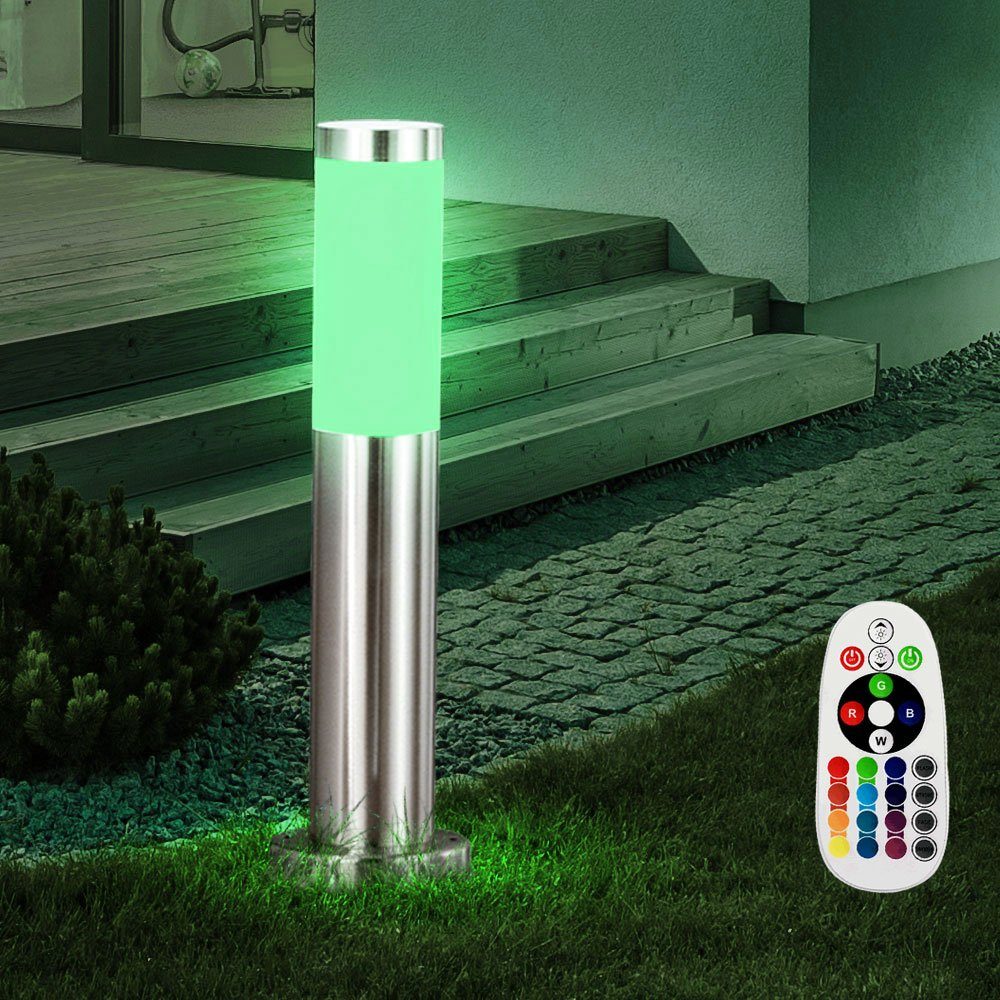 Globo LED Außen-Stehlampe, Leuchtmittel inklusive, Farbwechsel, LED RGB Warmweiß, 7 Weg Farbwechsel Watt Steh Geh Leuchte Garten Außen
