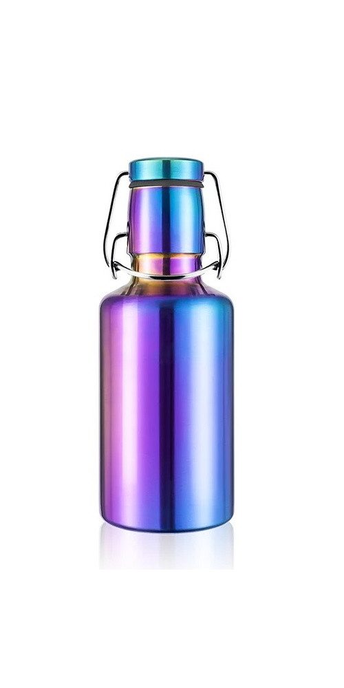 soulbottles Trinkflasche steel light Utopia (Edelstahl, Edelstahlbügel) 500ml blau/violett