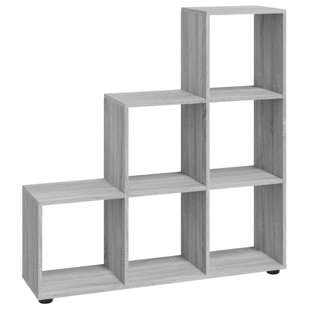 vidaXL Bücherregal Treppenregal Grau Sonoma 107 günstig online kaufen