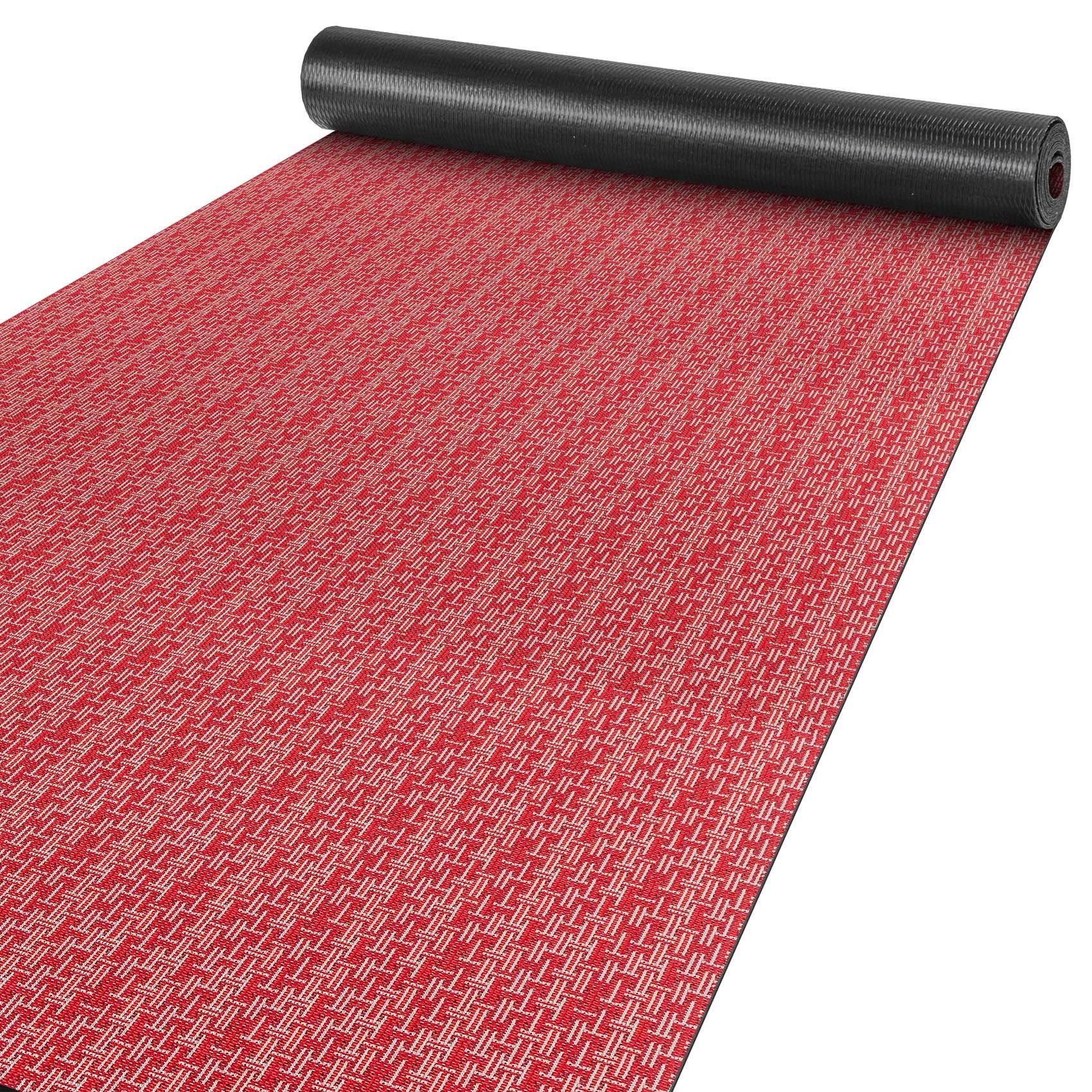 Küchenläufer Küchenläufer Läufer Küchenteppich Teppich Textil ITACA Streifen Rot, ANRO, Rechteckig, Höhe: 3 mm, Textil