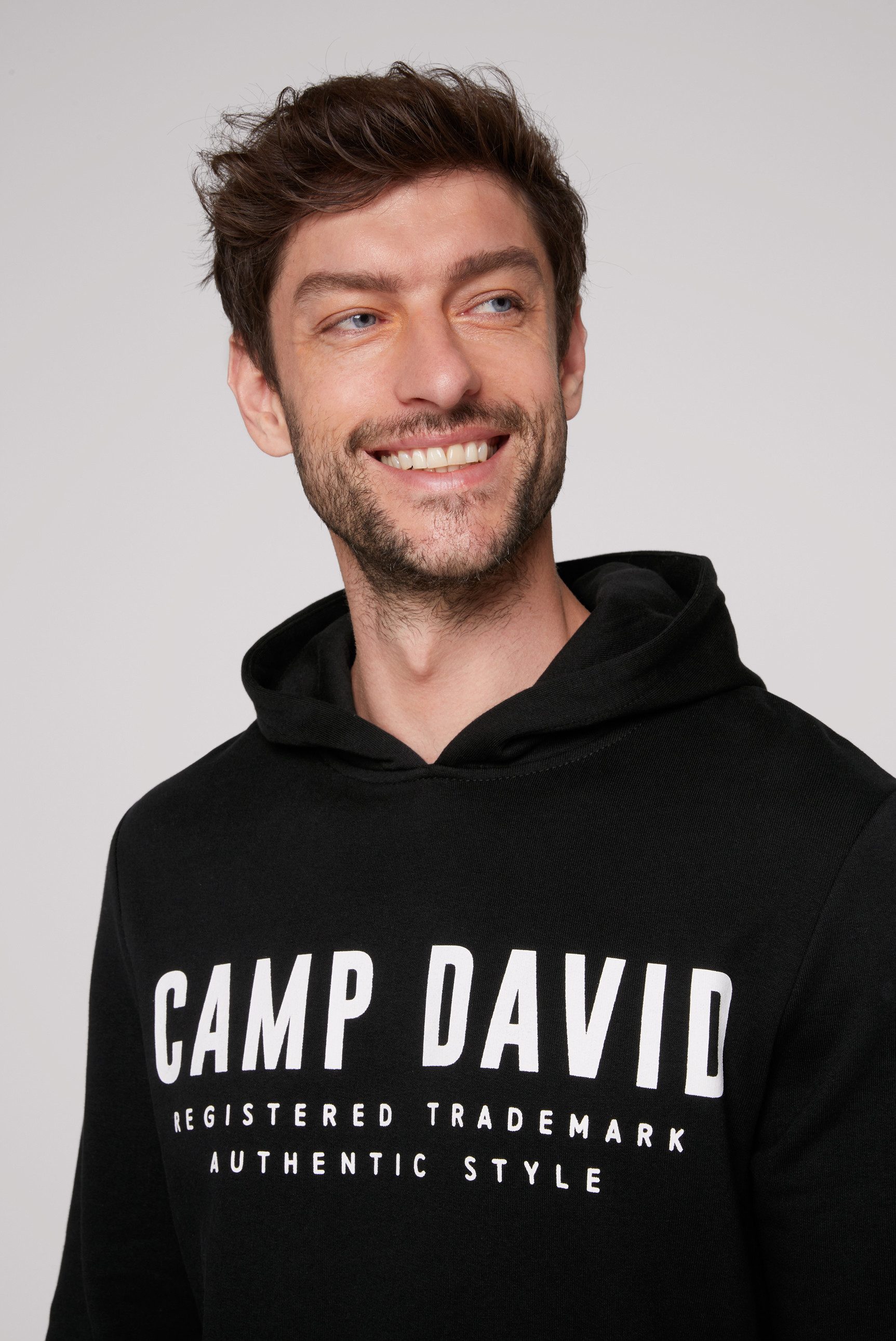 CAMP DAVID Kapuzensweatshirt mit Logo-Print