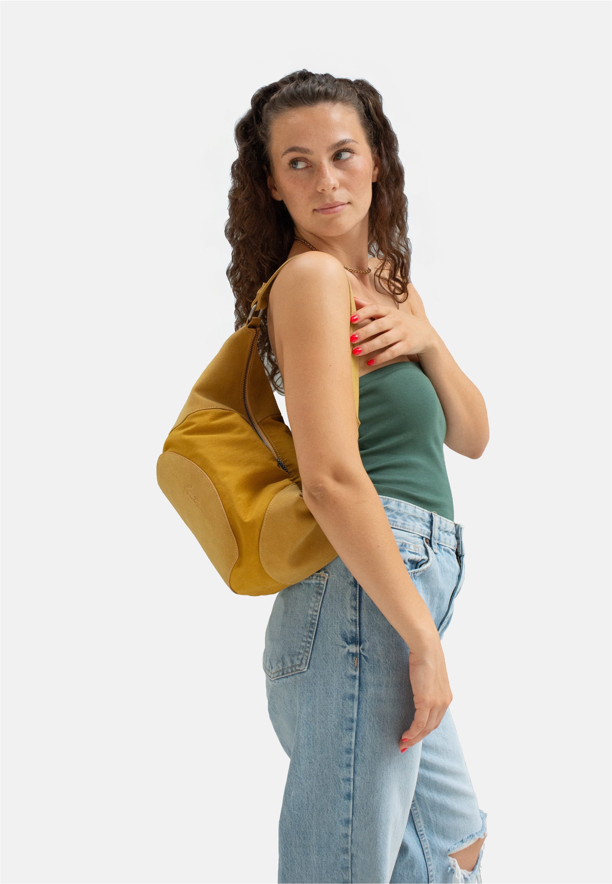 Fritzi aus Preußen Henkeltasche Sky Mix Anthra Black, mit tollem, weichem Handfeel