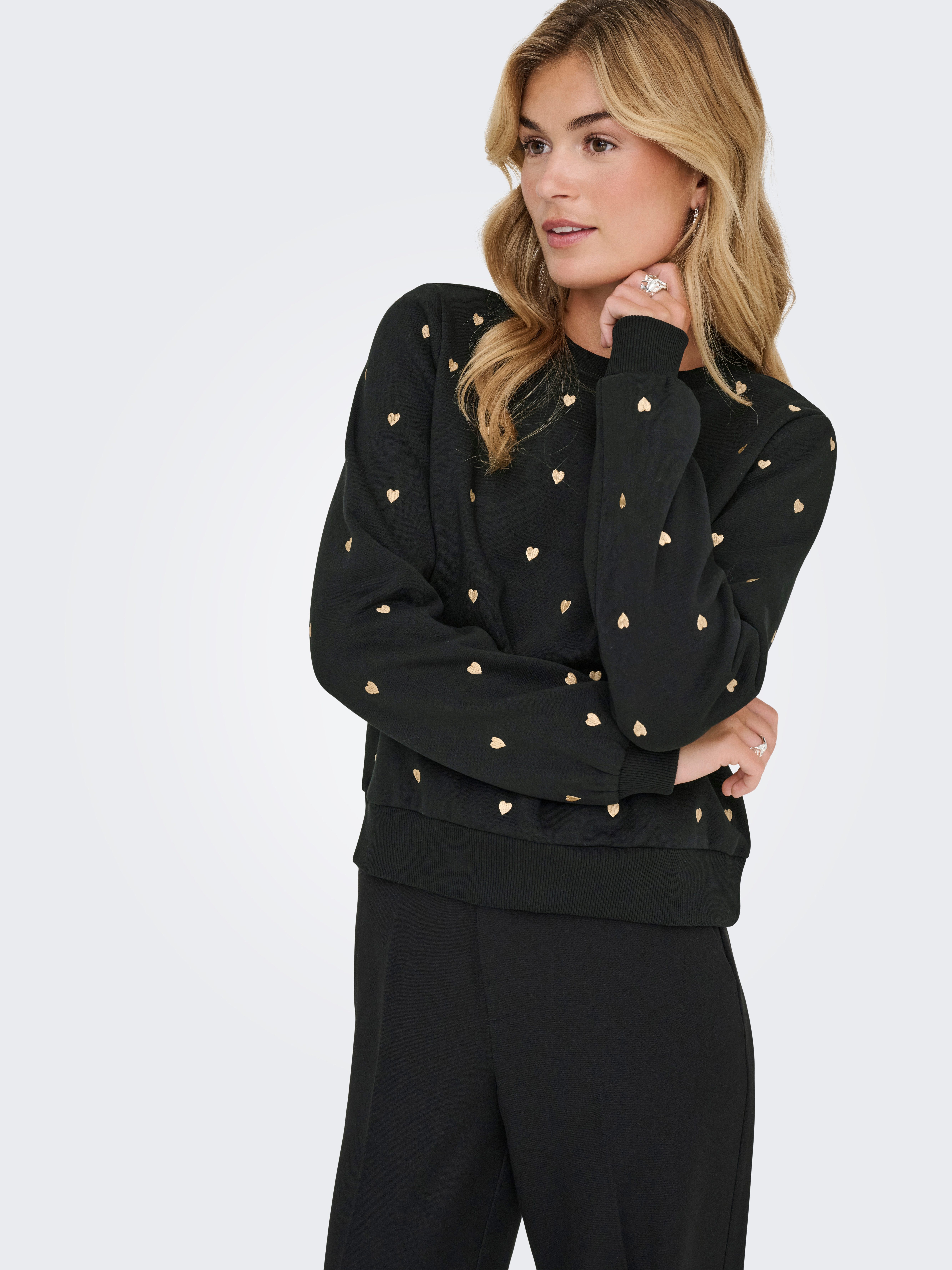 ONLY Sweatshirt ONLATIKA L/S O-NECK GLITTER EMB. BOX SWT günstig online kaufen