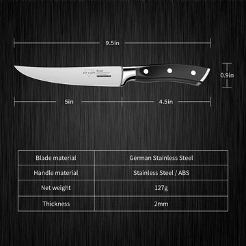 Diyarts Messer-Set (Steakmesser, Anti-Korrosion, Anti-Fleck, präzise geschmiedet und verschleißfest), ultrascharfe Küchenmesser mit 4,5 Zoll deutscher Stahl ungezahnt