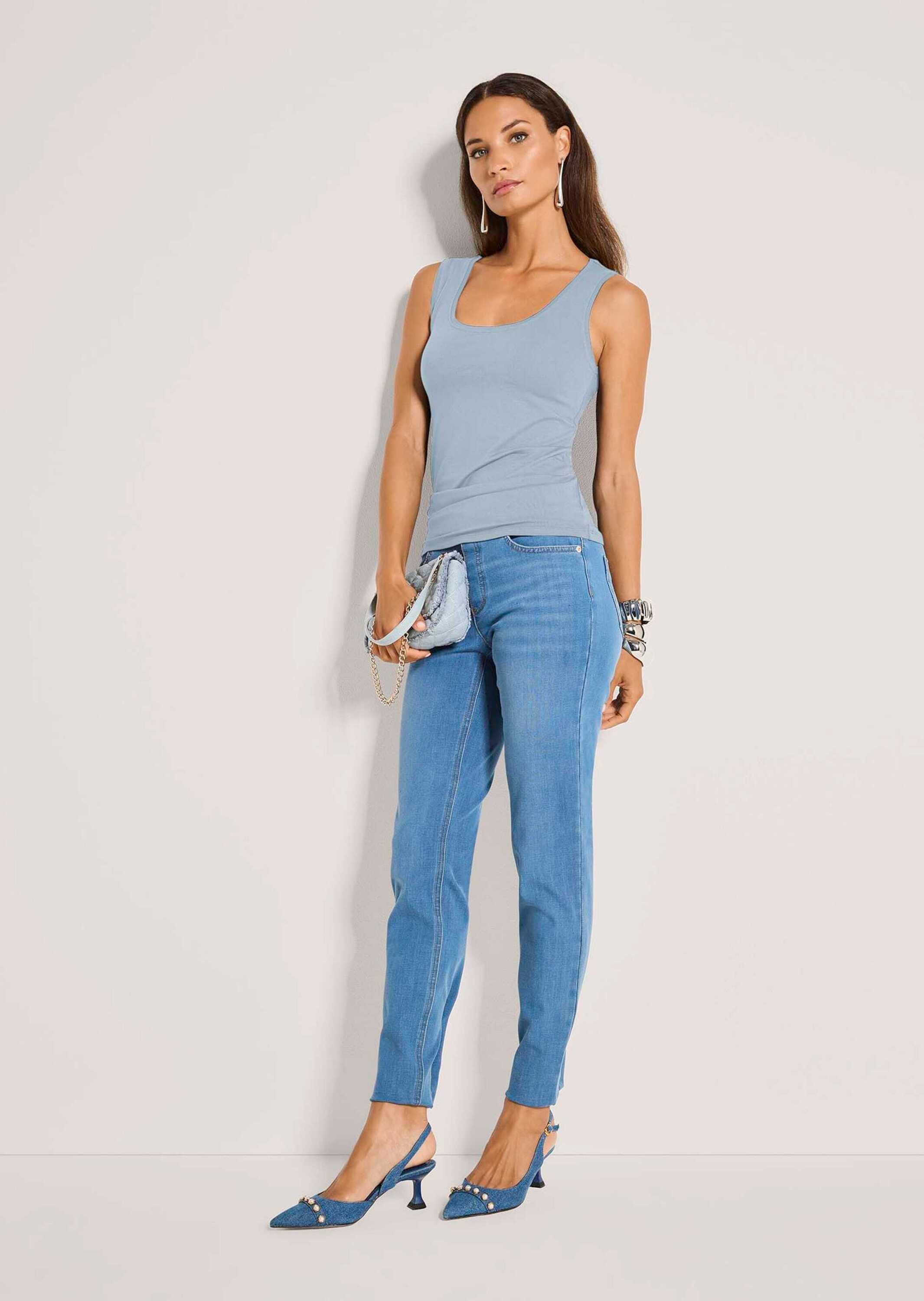 MADELEINE Shirttop Tanktop mit breiten Trägern Tanktop ohne Ärmel und mit breiten Trägern