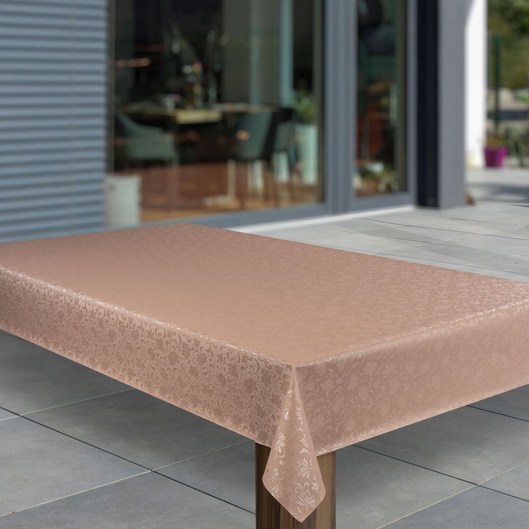 laro Tischdecke Wachstuch-Tischdecken Abwaschbar Rosa geprägt Blumen rechte günstig online kaufen