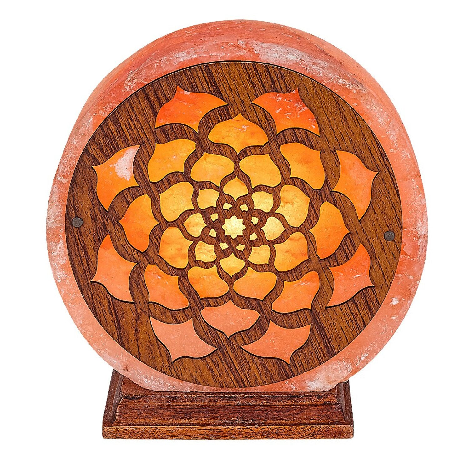 Rabalux Tischleuchte Mandali Salzlampe für Wohnzimmer Schlafzimmer, Leuchtmittel wechselbar, E14 Gewinde, orange, IP20