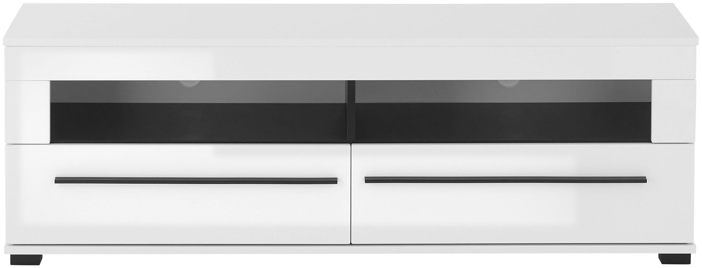 Home affaire Lowboard modernes TV-Unterteil, Kommode in Eiche Evoke oder weiß, schwarze Stangengriffe, ausreichend Stauraum, vielseitig einsetzbar