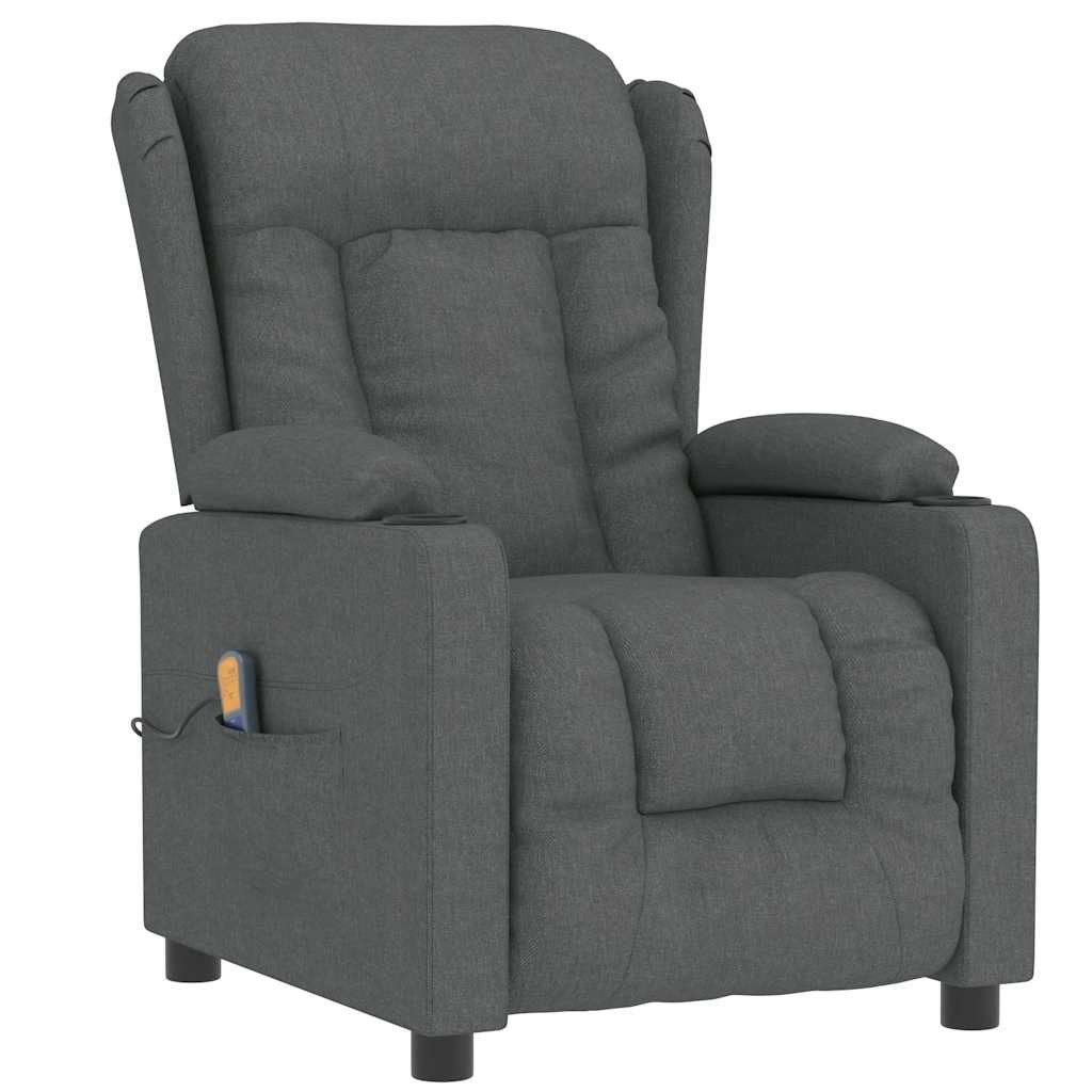 vidaXL Massagesessel Massagesessel Dunkelgrau Stoff (1-St) günstig online kaufen