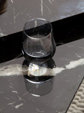 Wohnling Satztisch WL6.856 (Couchtisch 2er Set Schwarz Hochglanz Marmor Optik), Sofatisch MONOBLOC, Wohnzimmertisch Modern