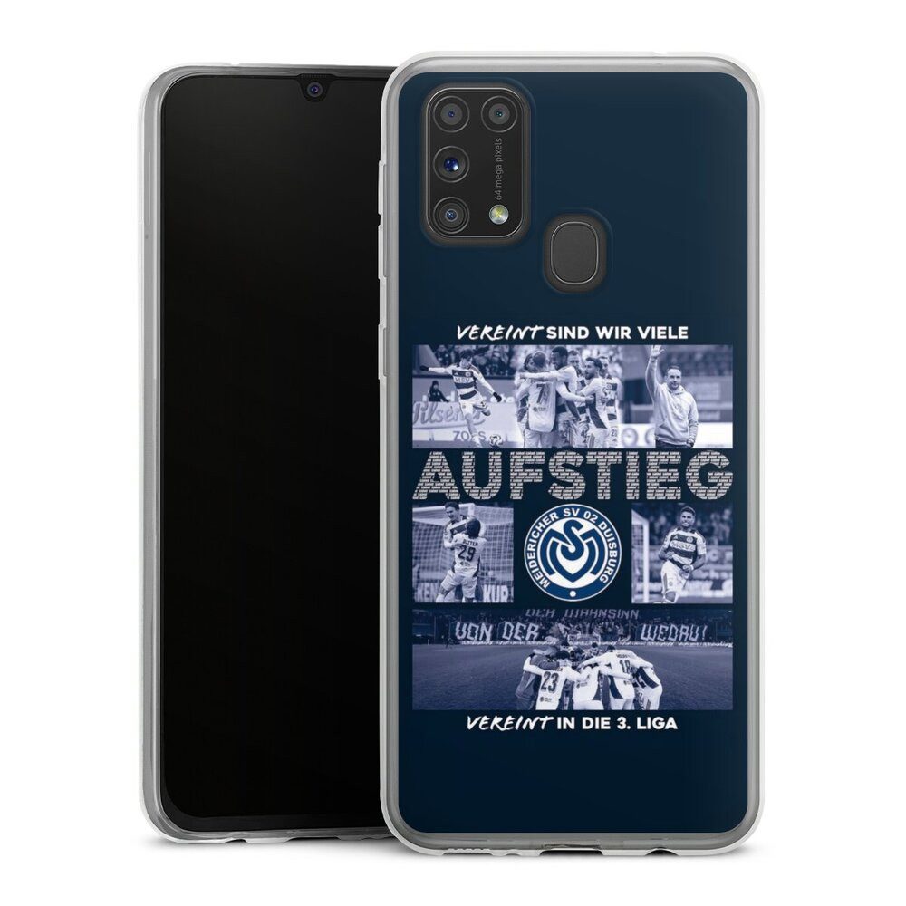 DeinDesign Handyhülle MSV Duisburg Aufstieg Offizielles Lizenzprodukt, Samsung Galaxy M31 Slim Case Silikon Hülle Ultra Dünn Schutzhülle