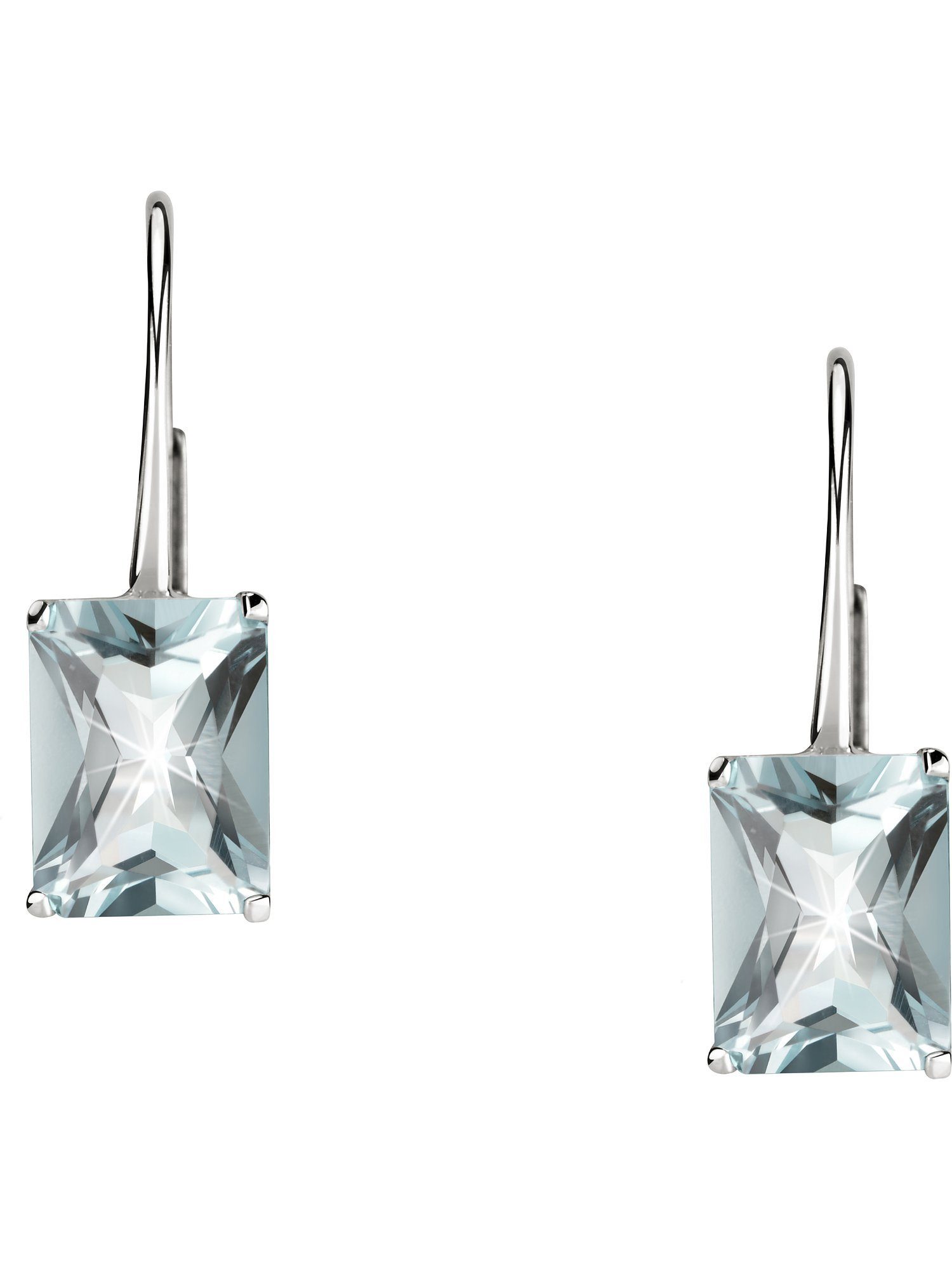 CHRIST Paar Ohrhänger CHRIST Damen-Ohrhänger 585er Weißgold 2 Aquamarin