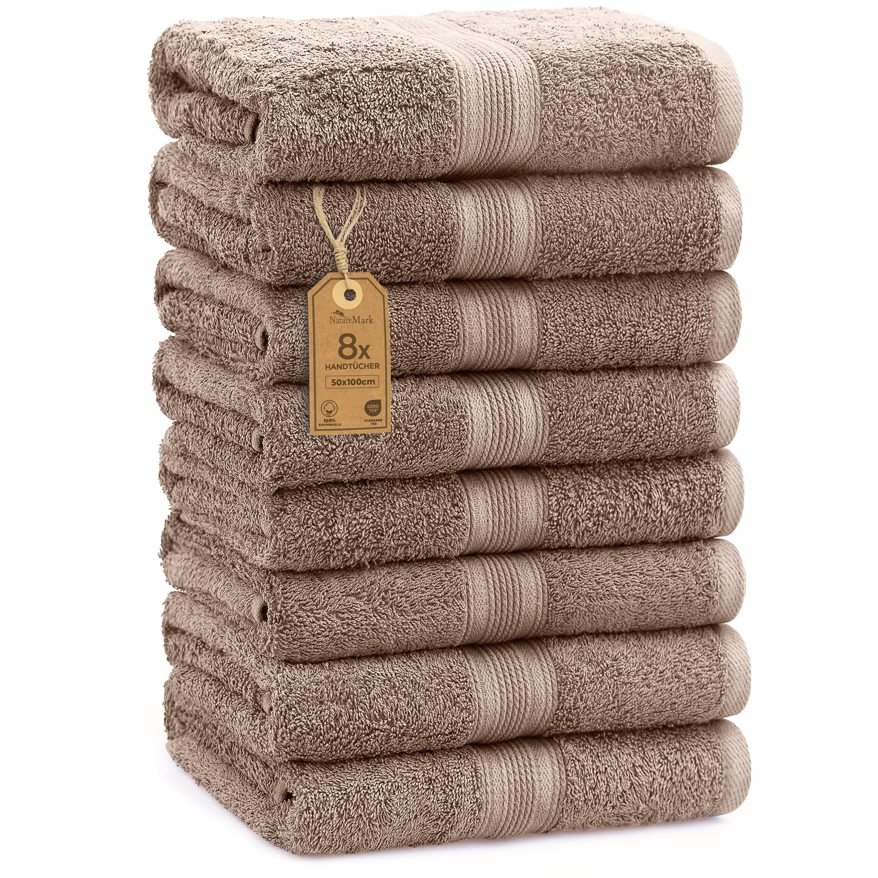 NatureMark Handtücher Handtuch 500gsm (8er-Set), 100% günstig online kaufen