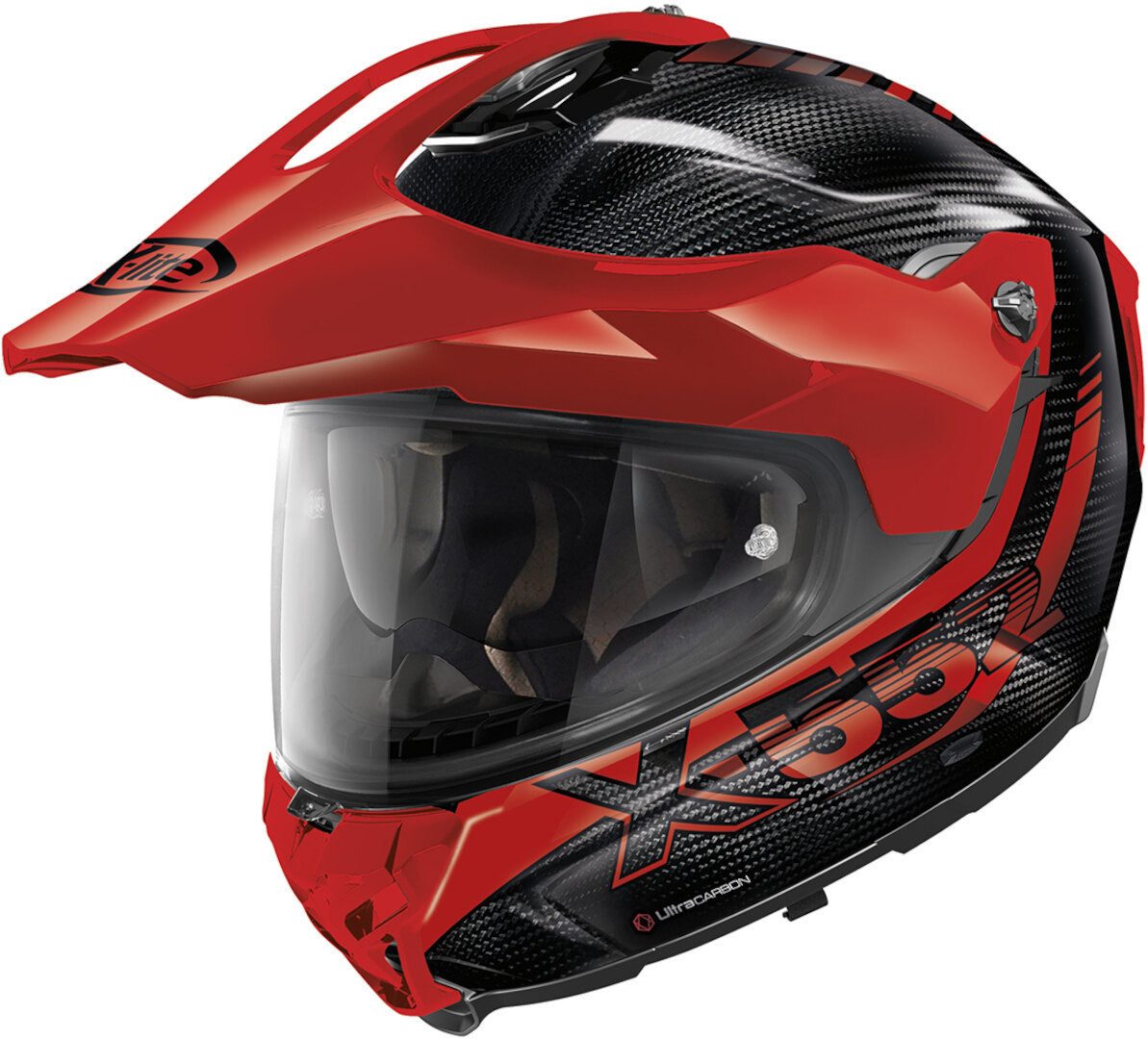 X-lite Motorradhelm X-552 Ultra Carbon Hillside N-Com Helm, integriertes Sonnenvisier,vorbereitet für Kommunikationssystem,No