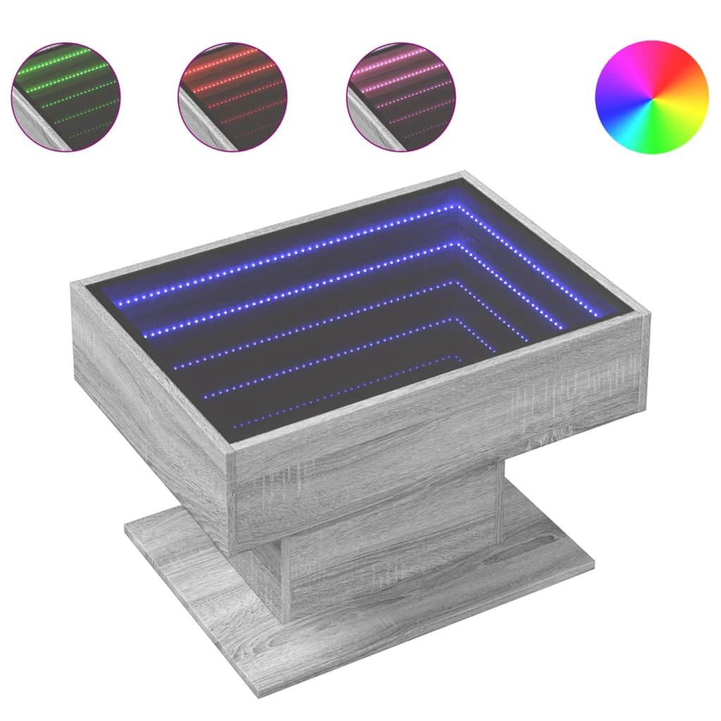 vidaXL Couchtisch LED-Couchtisch Grau Sonoma 70x50x45 günstig online kaufen