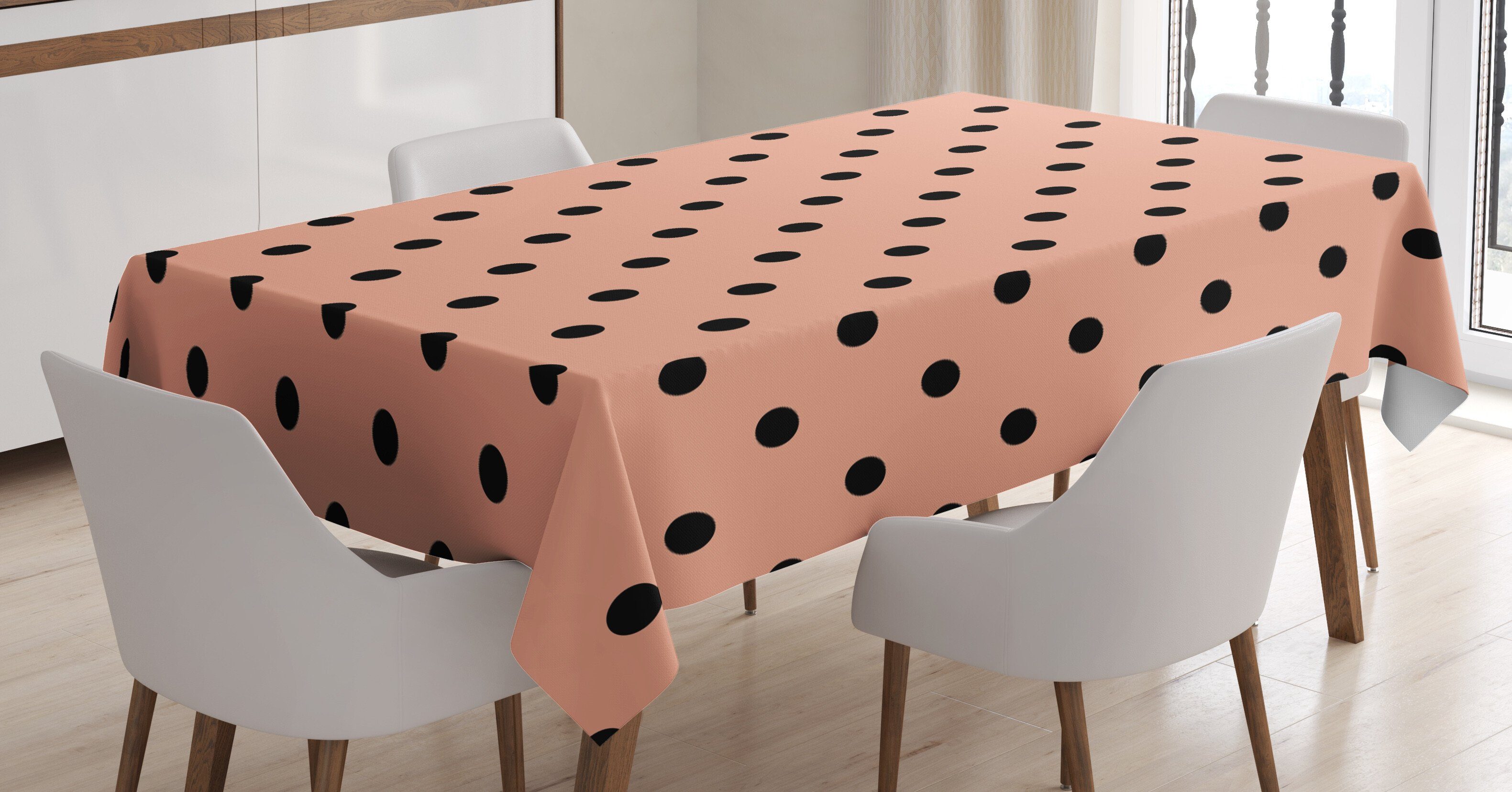 Tischdecke Für Waschbar Klare den Farbfest European Bereich Farben, Außen geeignet Abakuhaus Design Abstrakt Pfirsich