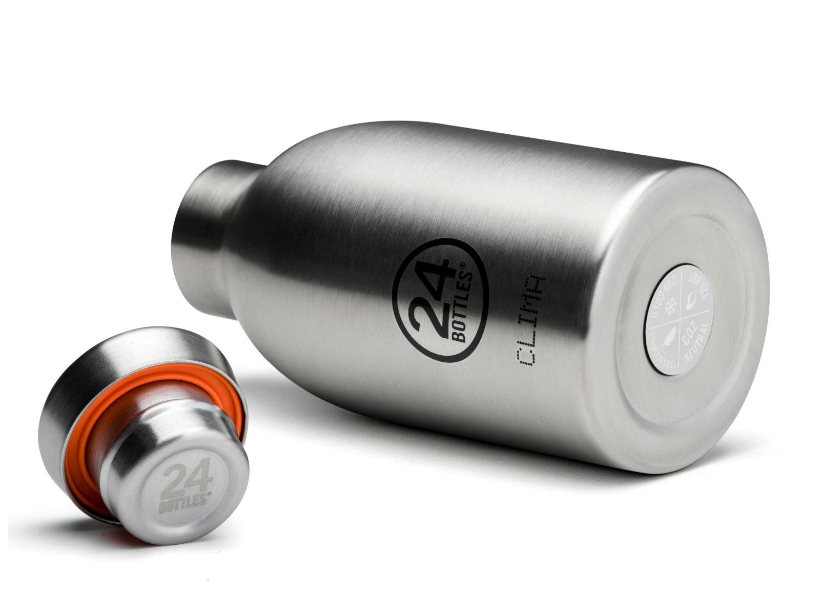24 Bottles Trinkflasche Clima Bottle Brushed Steel 330ml
