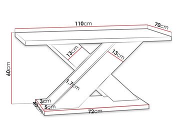 MIRJAN24 Couchtisch Xao, 110x70x60 cm