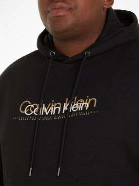 Calvin Klein Big&Tall Kapuzensweatshirt BT_DOUBLE FLOCK LOGO HOODIE mit Markenlabel