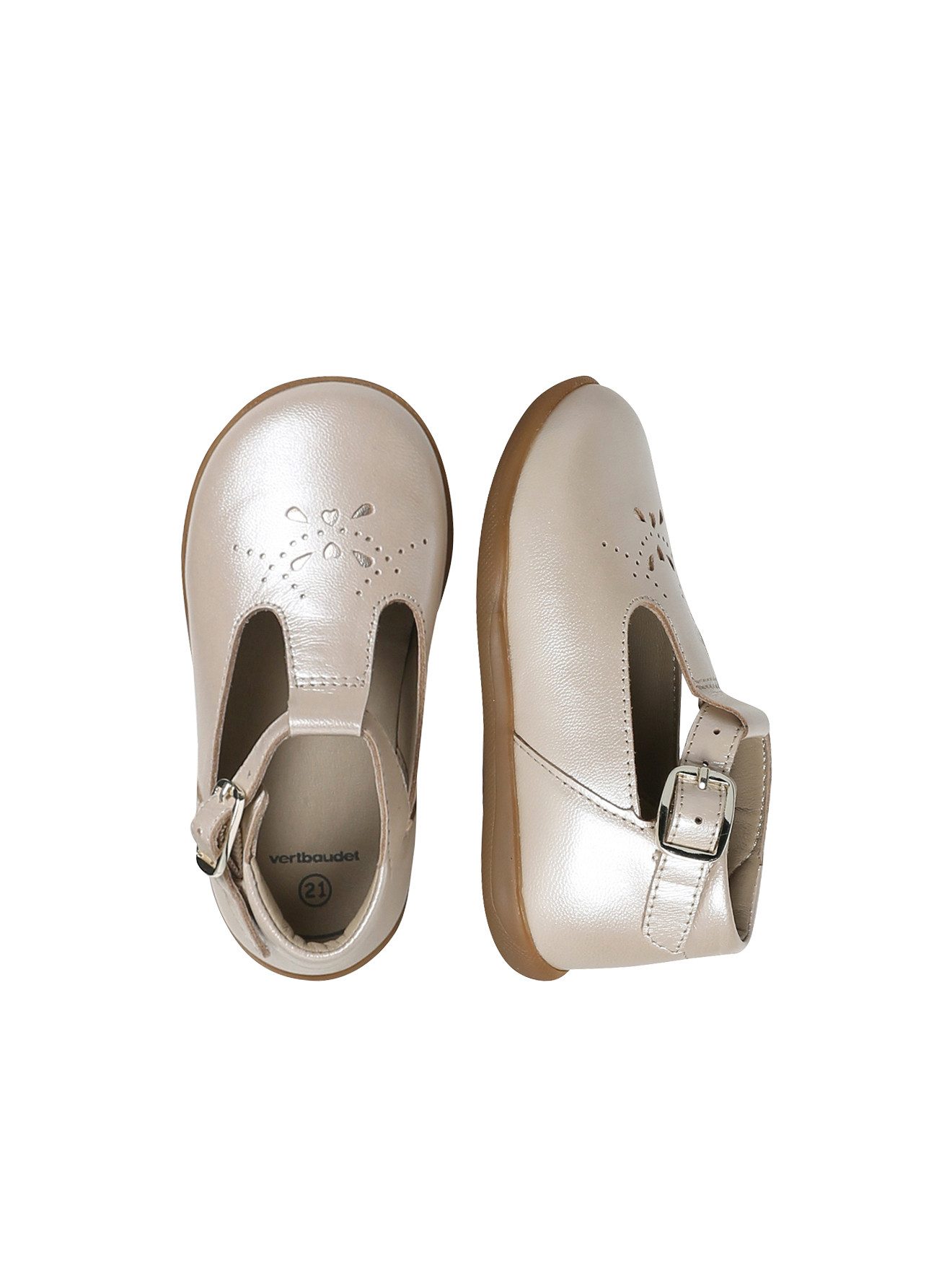 vertbaudet Baby Spangenschuhe aus Leder Lauflernschuh
