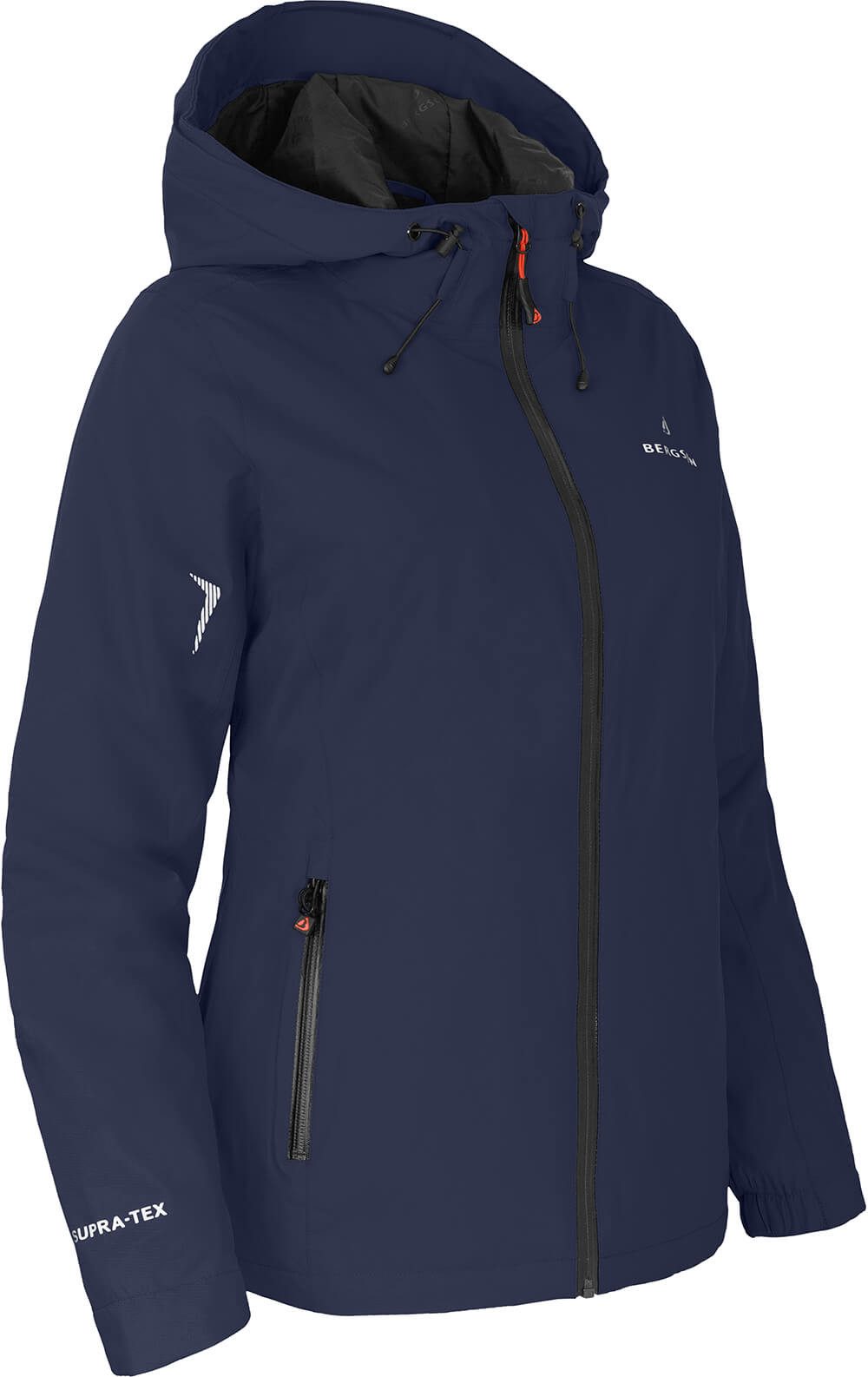 Bergson Regenjacke HELLI THERMO Damen Regenjacke, leicht wattiert, 12000 mm Wassersäule, Normalgrößen