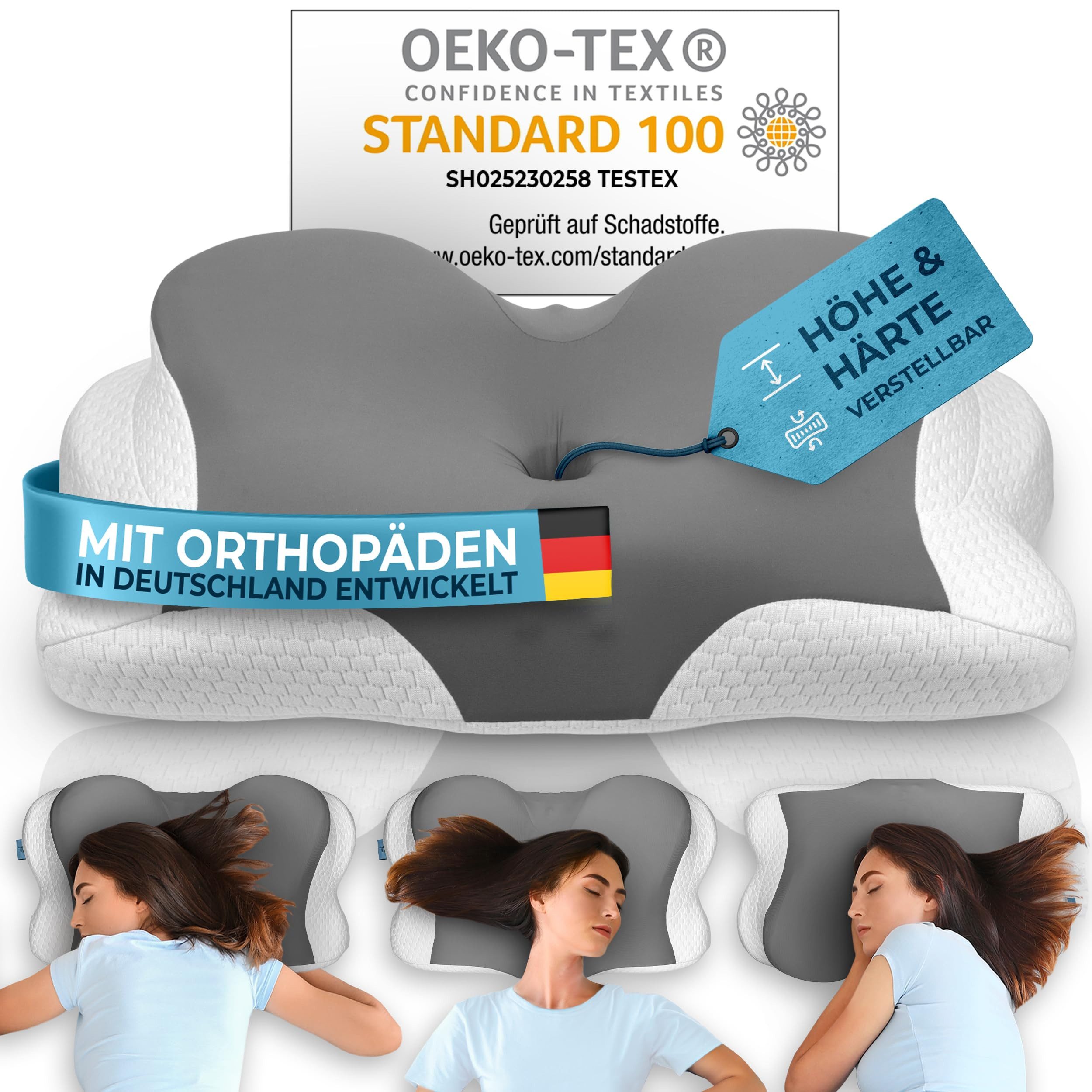 Glückstoff Nackenkissen Orthopädisches Kissen [Innovationspreis für Ergonom günstig online kaufen