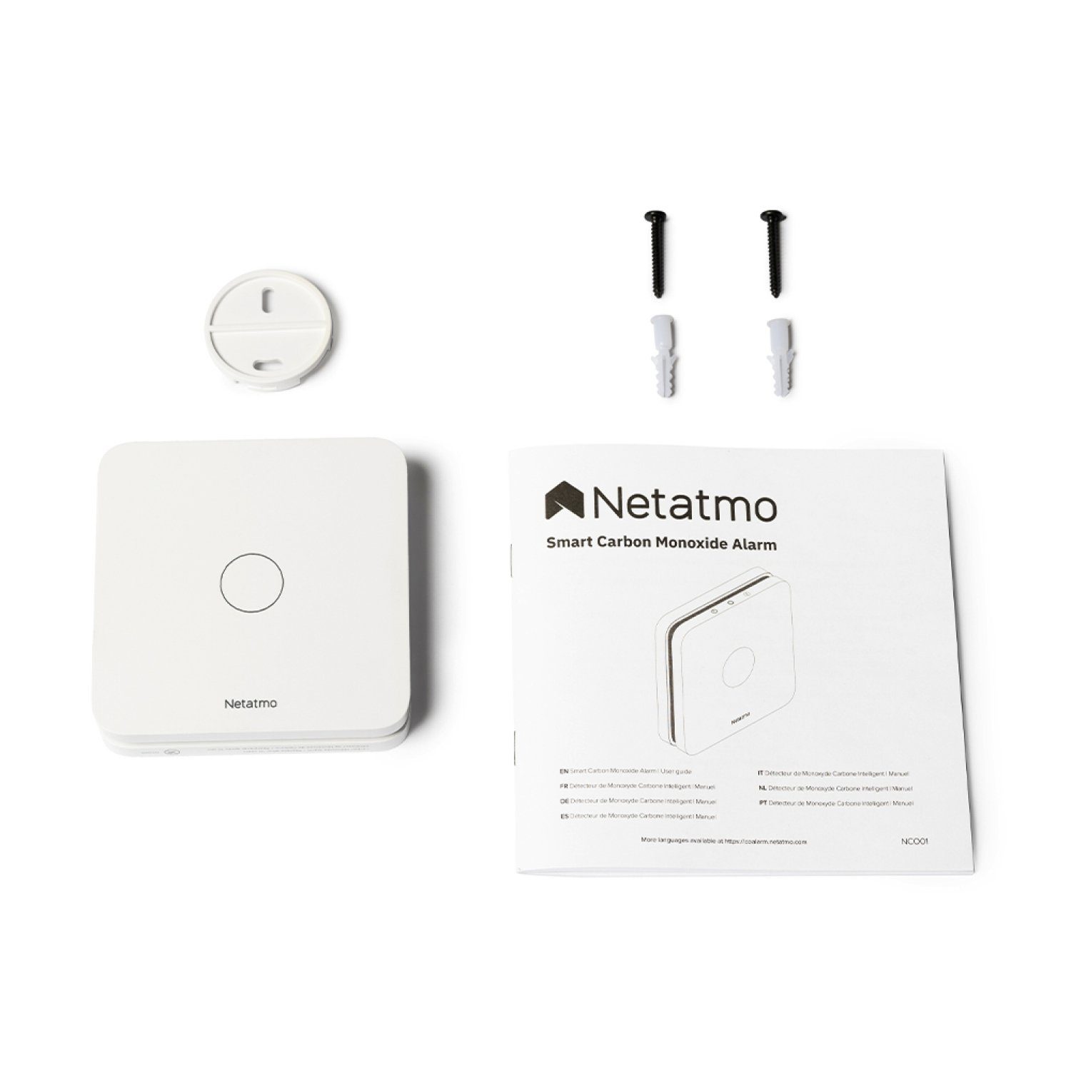 Netatmo Smarter Kohlenmonoxidmelder mit Alarm Smart-Home-Steuerelement und Echtzeit-Benachrichtigung