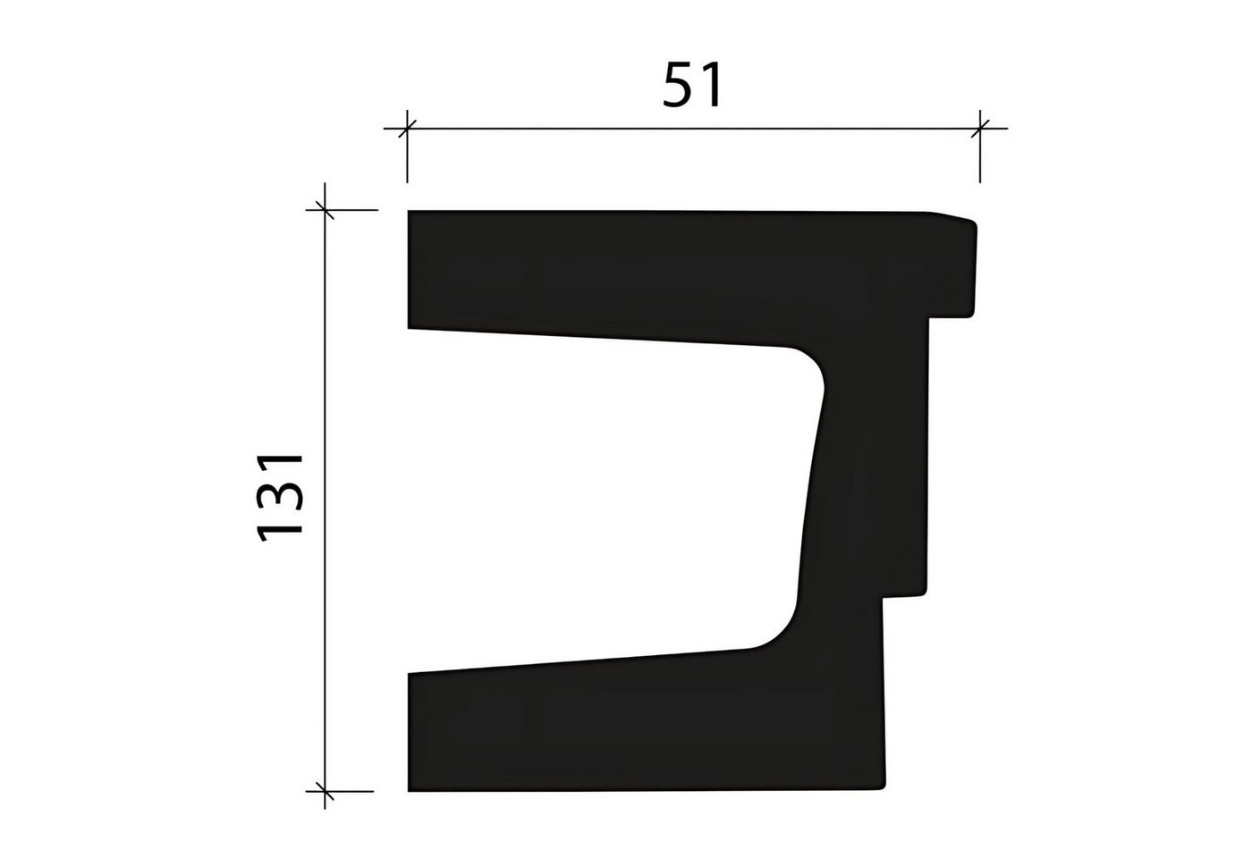 Thumbnail - Profhome Zierleiste 1 MUSTERSTÜCK S-434101 20 cm MUSTER des Architraves Fassadenprofil, Polyurethan Hartschaum, 1-St., 1...