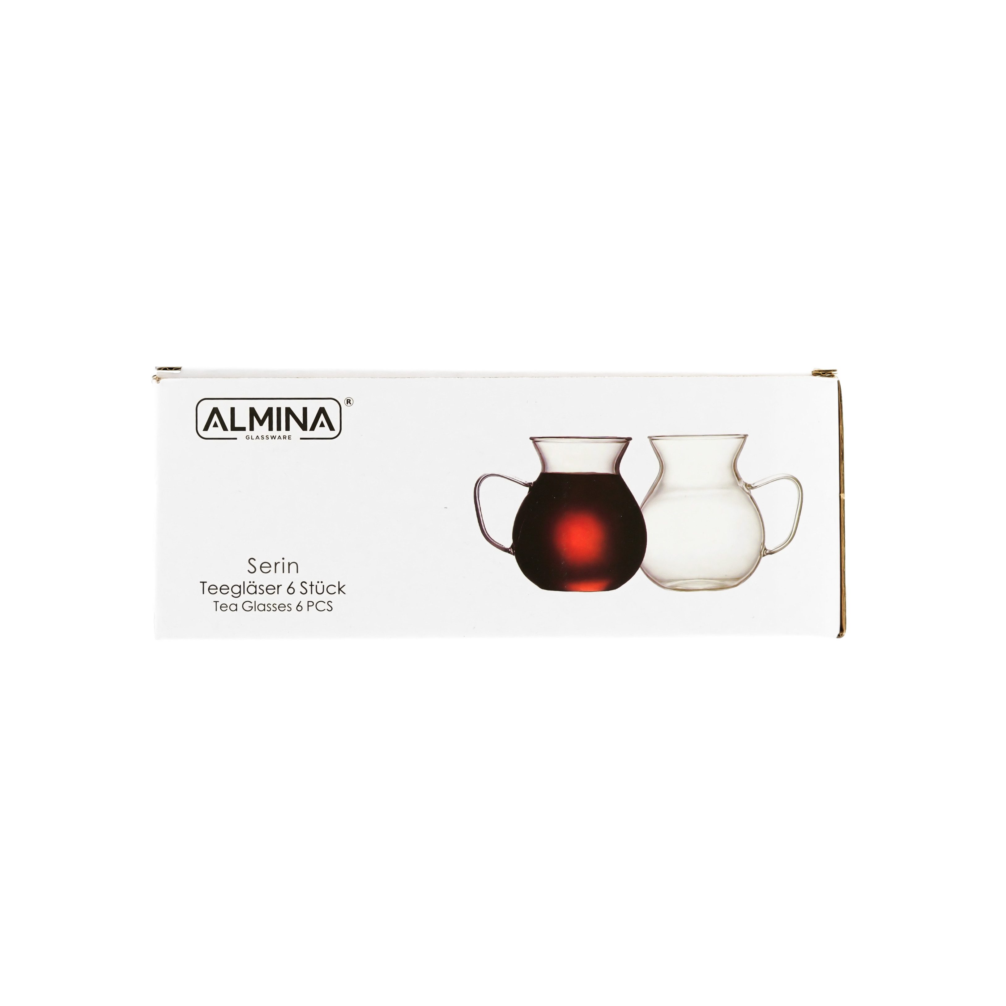 Almina Teeglas Serin Teeset mit Henkel - 6-teiliges Gläser-Set, 200 m, 6-tlg., Glas – Bild 4 von 4