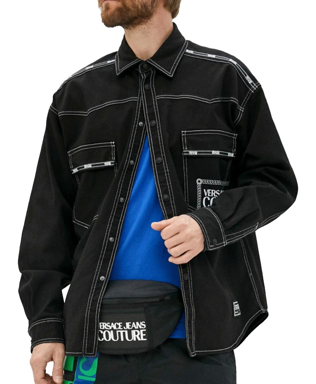 Versace Langarmhemd Regalia Baroque Hemd-Jacke Overhemd Unisex Loose Fit Statement-Piece mit ikonischer Regalia-Ästhetik