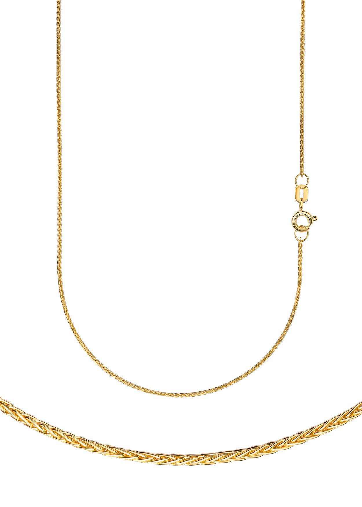 Collierkettchen Schmuck Geschenk Gold 333 o. 585 Halskette Fuchsschwanzkette dreifach