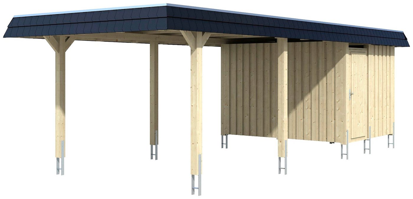 Thumbnail - Skanholz Einzelcarport Wendland, BxT: 362x870 cm, 206 cm Einfahrtshöhe