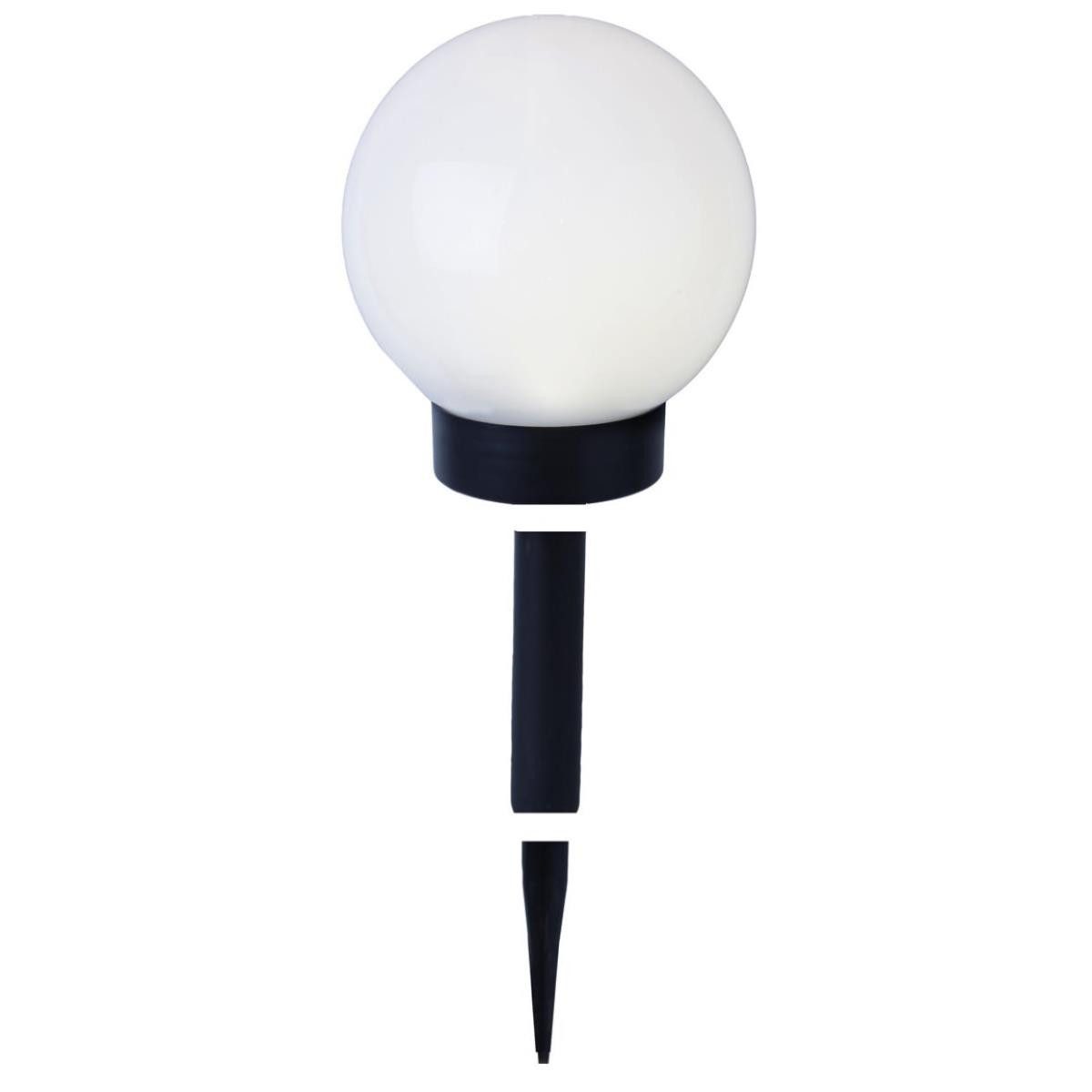 STAR TRADING LED Gartenstrahler LED Solar Gartenkugel Erdspieß 32cm, 15cm warmweiße LED Lichtsensor, LED Classic, warmweiß (2100K bis 3000K)