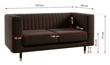 MKS MÖBEL Sofa ELMO 3 2 1, Möbelset mit hohen Beinen, im modischen Stil, Loungemöbel