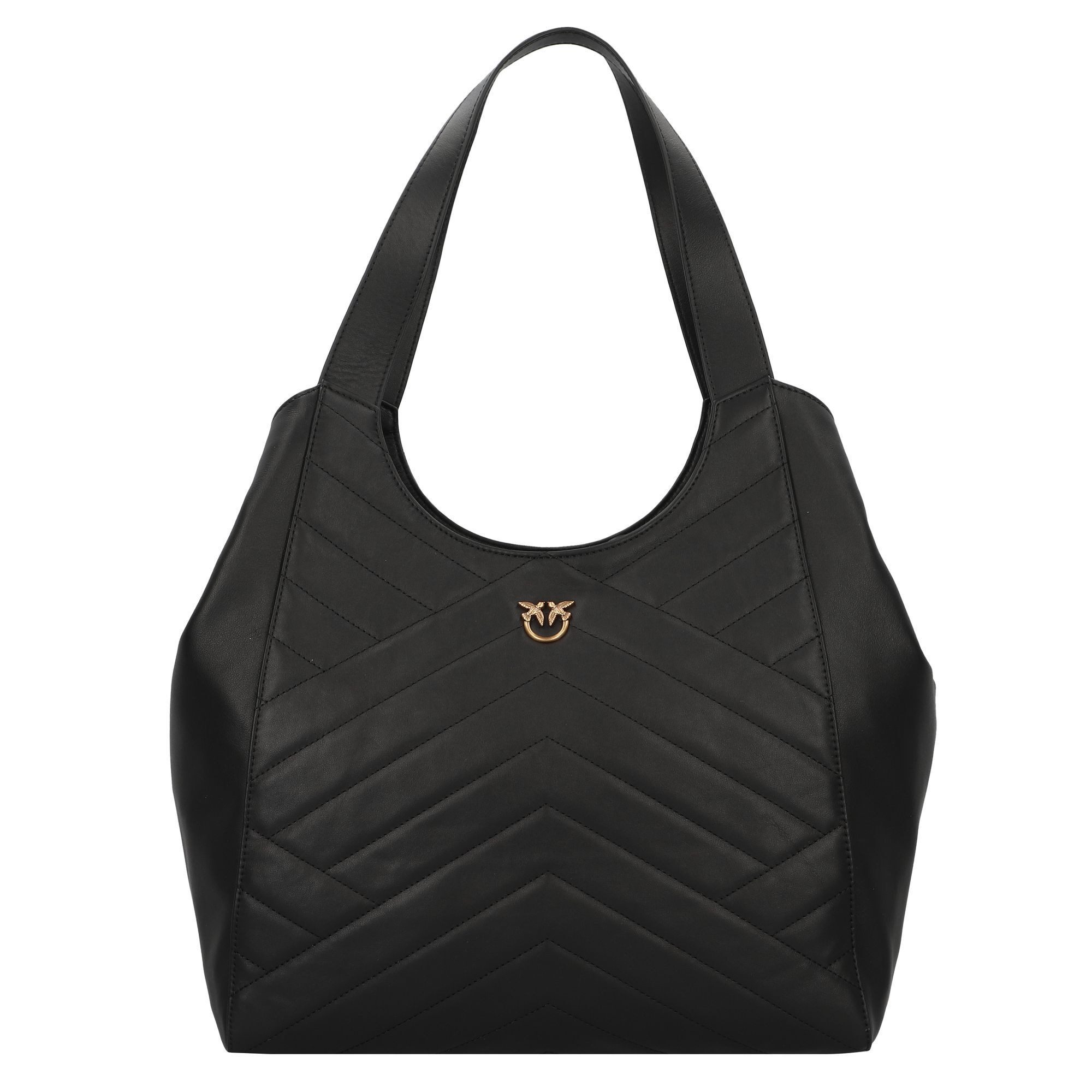 PINKO Shopper Tote Bag Puzzle, Leder
